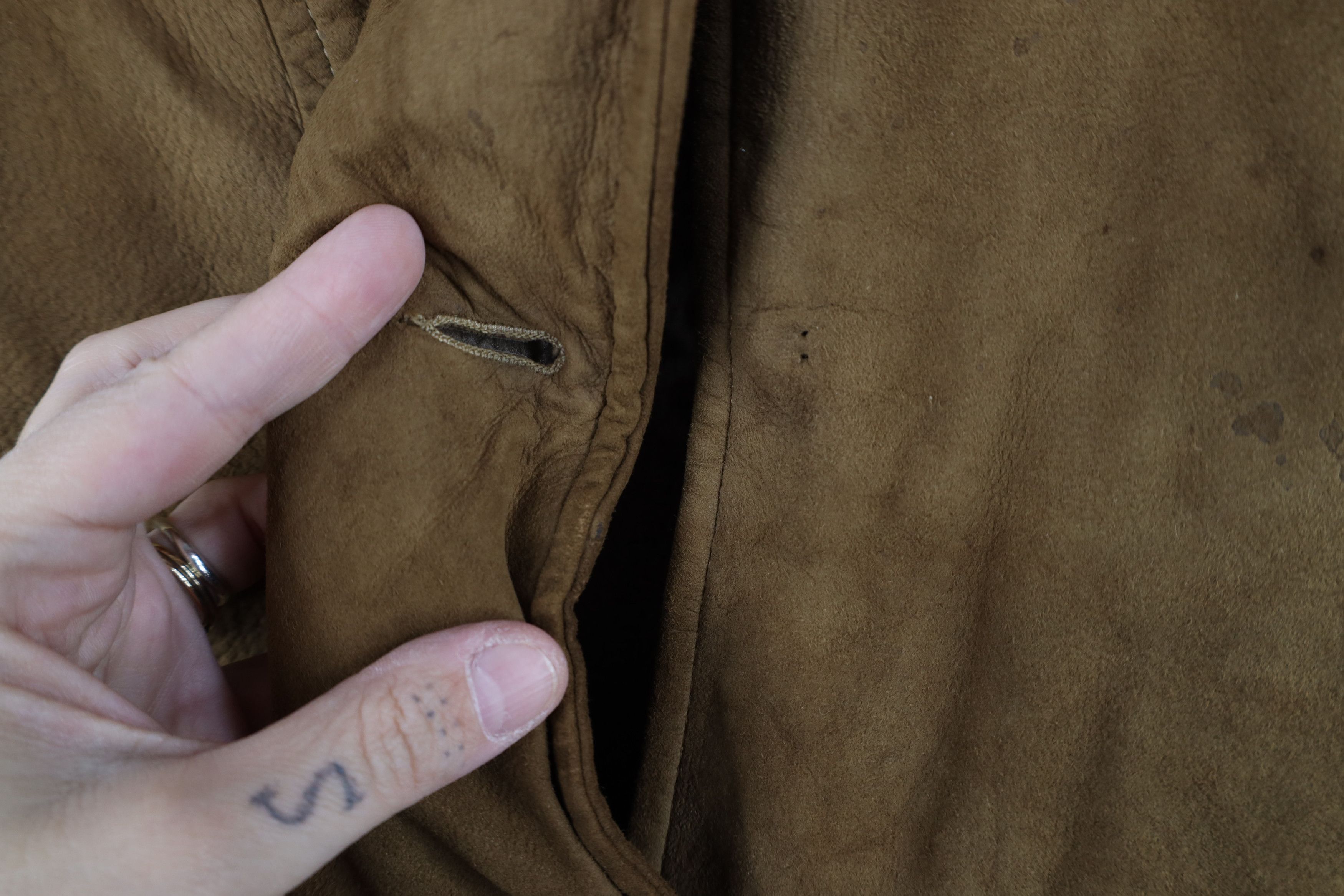 Vintage Vintage 60s Streetwear Lined Suede Leather Jacket Brown Size M / US 6-8 / IT 42-44 - 5 Thumbnail