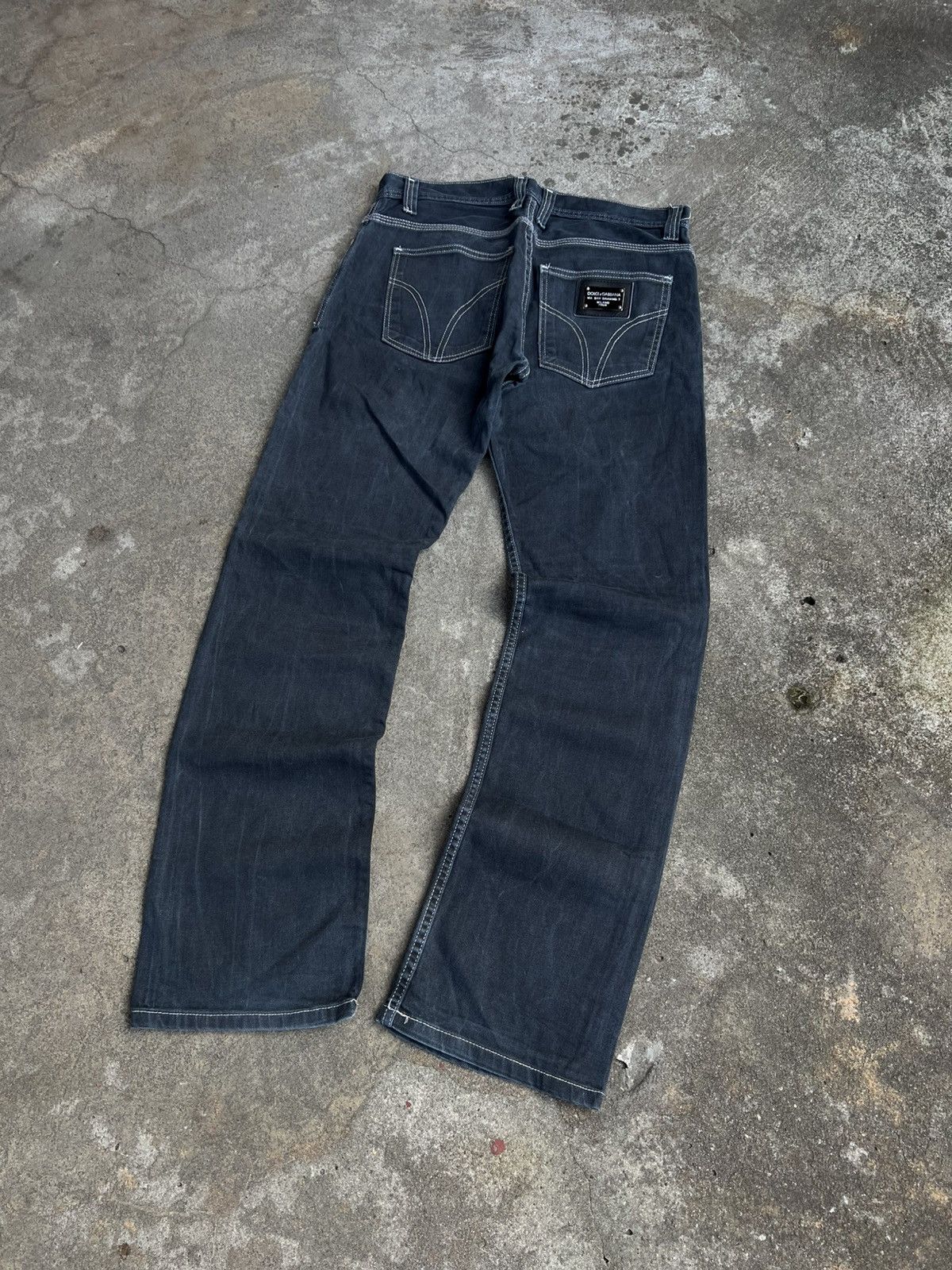Dolce & Gabbana Crazy Vintage Dolce Gabbana Big Metal Logo Y2k Jeans Glamour Size US 32 / EU 48 - 3 Thumbnail