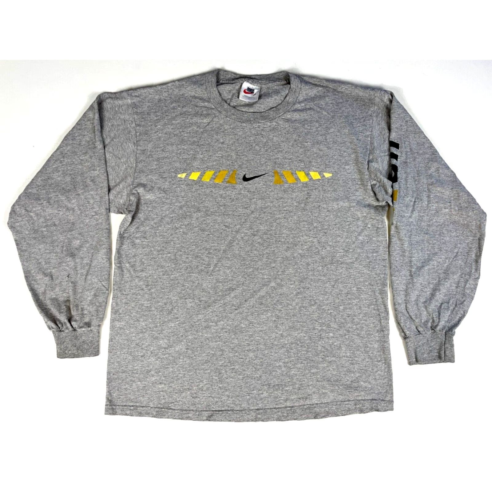 Nike VINTAGE Nike Air Men's T-Shirt 90s Long Sleeve Crew Neck Size M Gray Cotton Blend USA Made Size US M / EU 48-50 / 2 - 2 Thumbnail