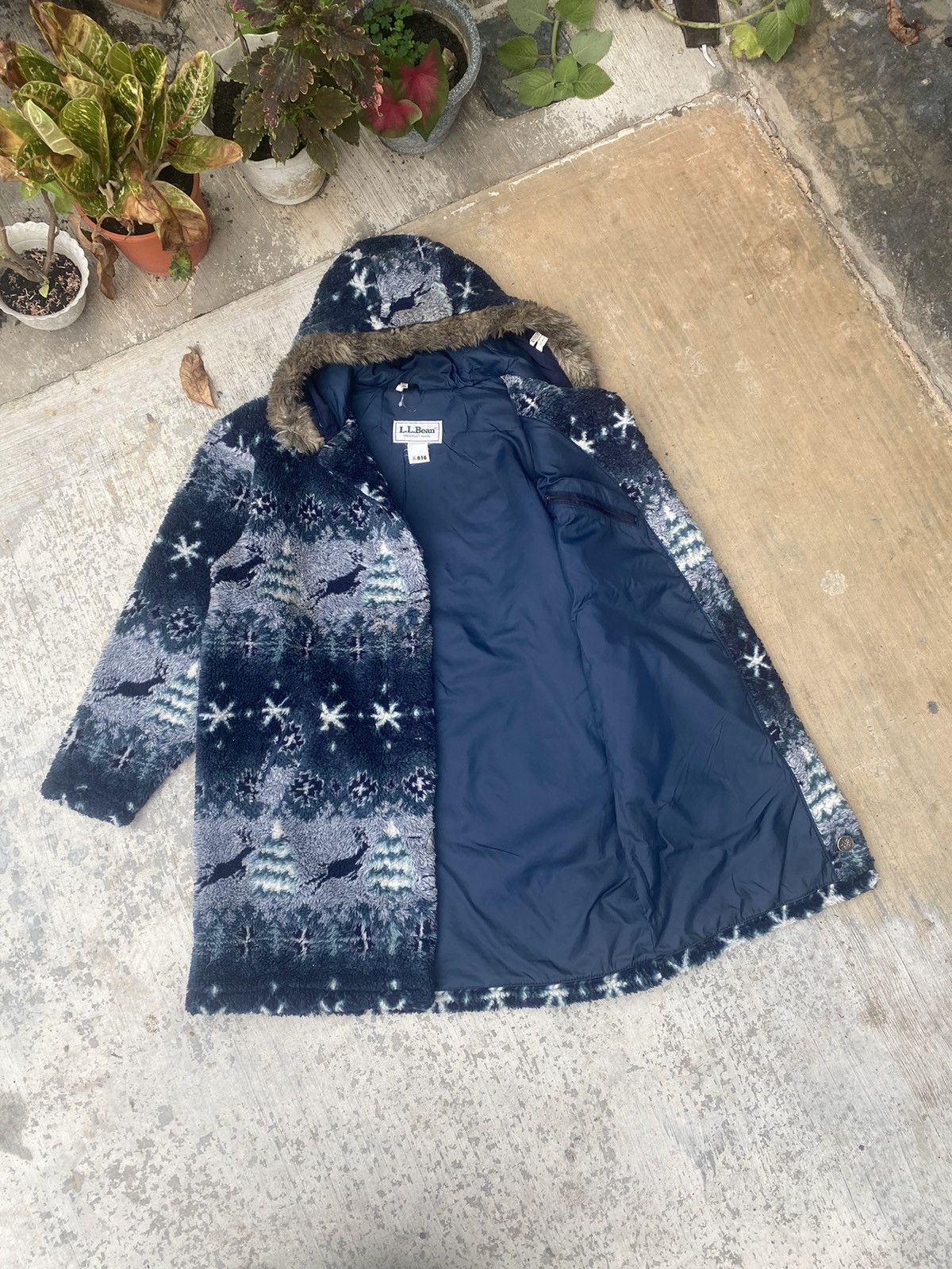 L.L. Bean × Vintage AW Vintage L.L Bean Freeport. Maine Printed Fleece Size US L / EU 52-54 / 3 - 3 Thumbnail