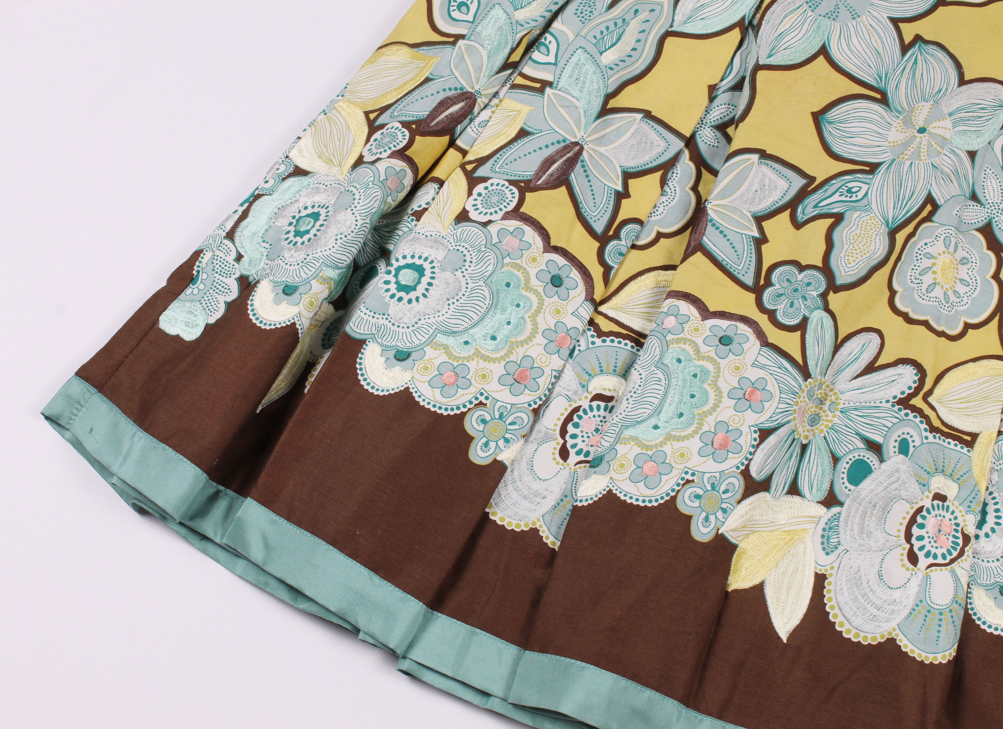 Max Mara × Weekend Max Mara Weekend Max Mara Flora Embroidered Midi Skirt Size 27" / US 4 / IT 40 - 3 Thumbnail