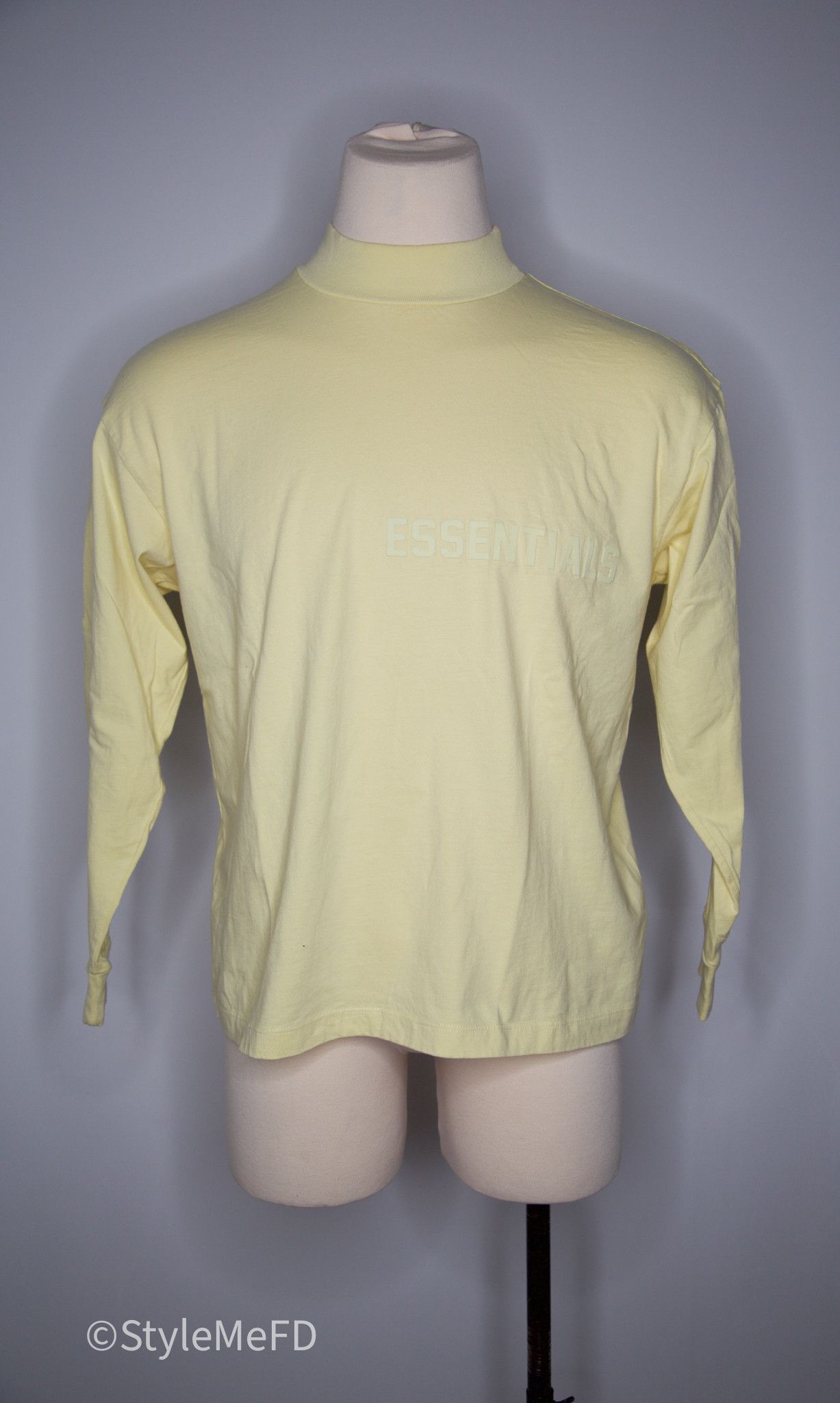 Essentials Men's ESSENTIALS by Fear of God Yellow Mock Neck Long Sleeve Size US XXS / EU 40 - 1 Thumbnail
