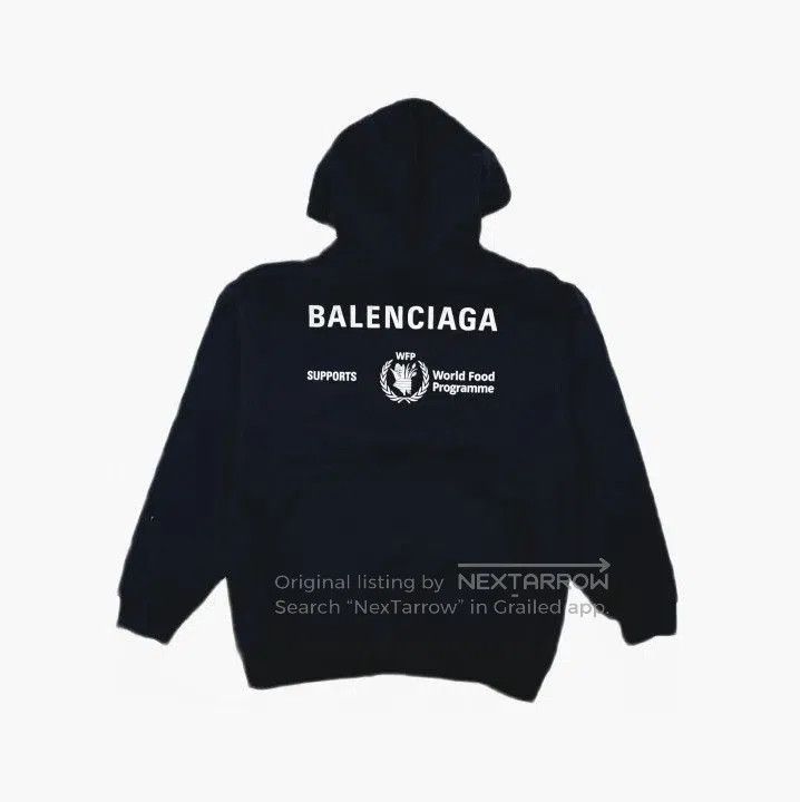 Balenciaga Balenciaga x WFP Black Hooded Sweatshirt. Size US S / EU 44-46 / 1 - 3 Thumbnail