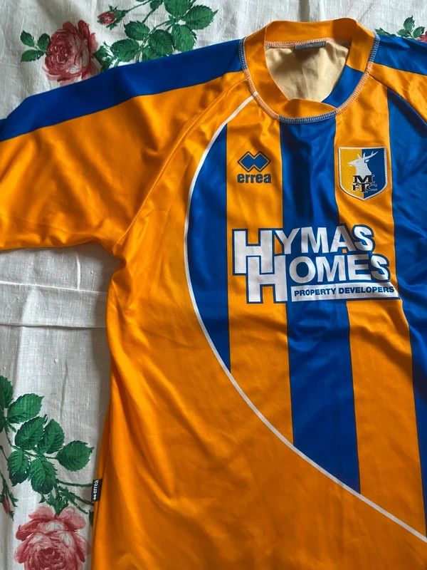 Errea Mansfield Town Errea 2010-11 Home Shirt Vintage Soccer XL Size US XL / EU 56 / 4 - 11 Thumbnail