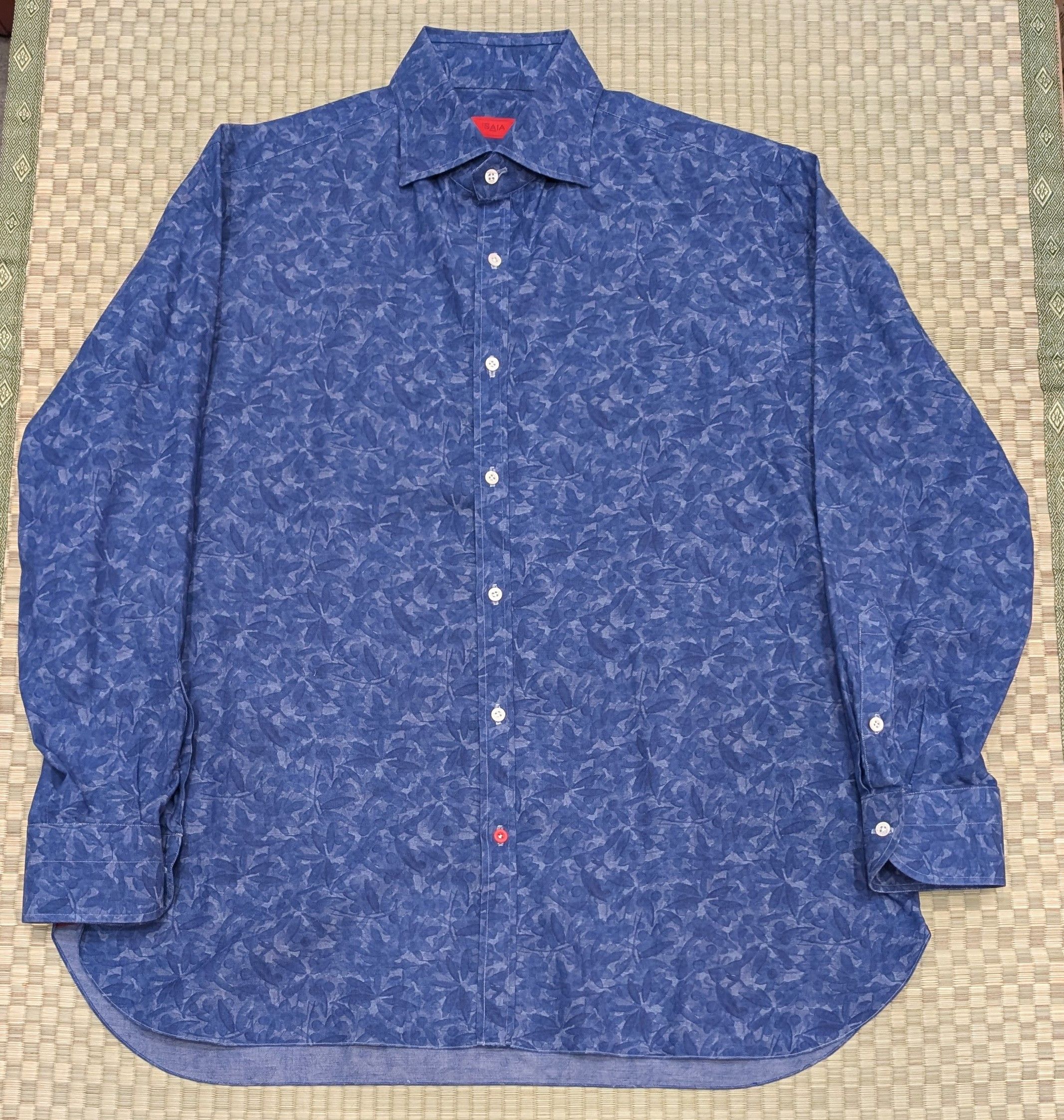 Isaia Isaia Slim Fit Floral Cotton Dress Shirt Size 17/43 Size US XL / EU 56 / 4 - 1 Thumbnail
