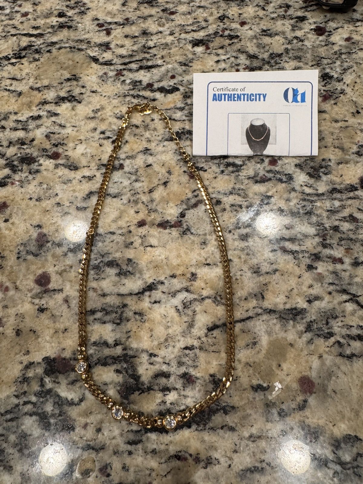 Dior AUTHENTIC CHRISTIAN DIOR GOLD NECKLACE Size ONE SIZE - 1 Thumbnail