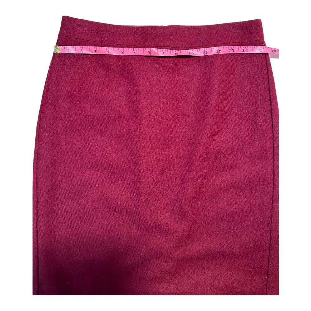 J.Crew J. Crew l The Pencil Skirt Wool Maroon Skirt Size 4 Size 27" / US 4 / IT 40 - 4 Thumbnail