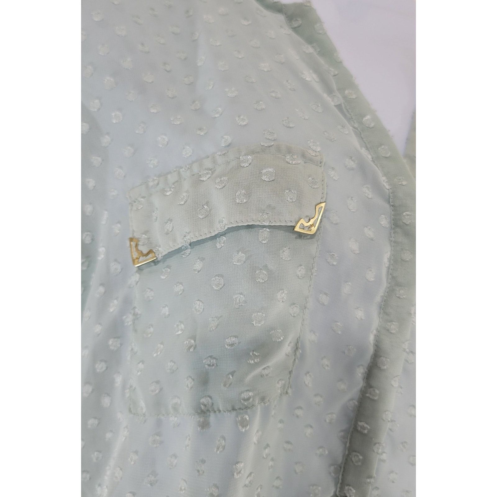 Other The Limited Green Sheer Top M Dual Front Pockets Size M / US 6-8 / IT 42-44 - 5 Thumbnail