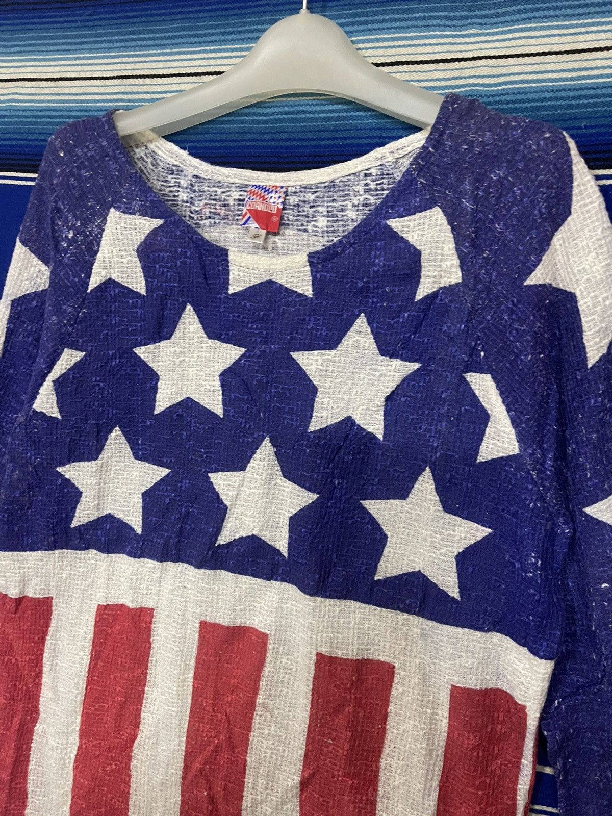 Designer × Japanese Brand VERY RARE 🔥 Co&Lu American Flag Tshirt Size ONE SIZE - 2 Thumbnail