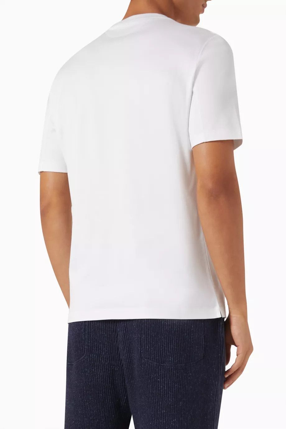 Brunello Cucinelli o1y0526 Crewneck T-Shirt in White Size US S / EU 44-46 / 1 - 3 Thumbnail