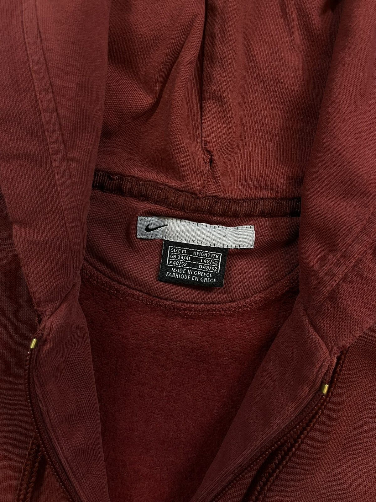 Nike × Vintage 90s Nike Swoosh Vintage Y2K Oversized Distressed Zip Hoodie Size US L / EU 52-54 / 3 - 3 Thumbnail