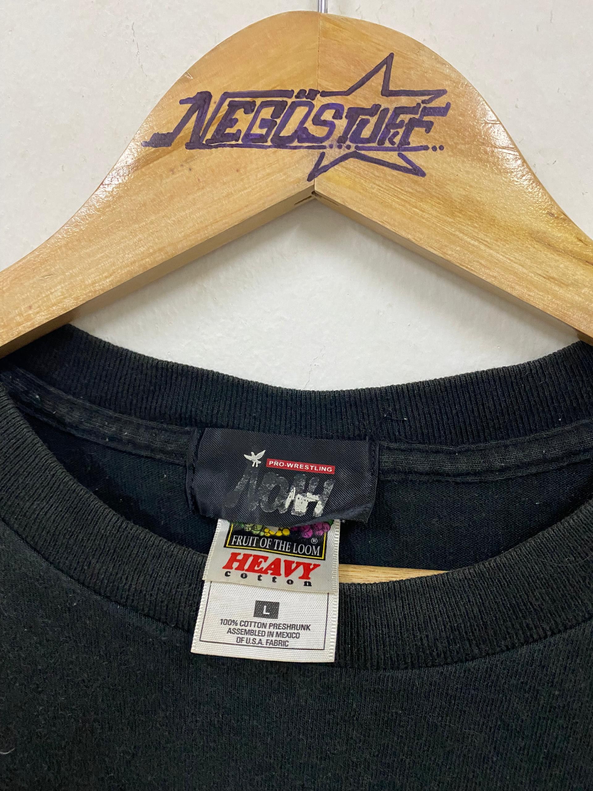 Vintage Vintage 90s "BURNING" NOAH Pro Wrestling promo t shirt Size US L / EU 52-54 / 3 - 4 Thumbnail