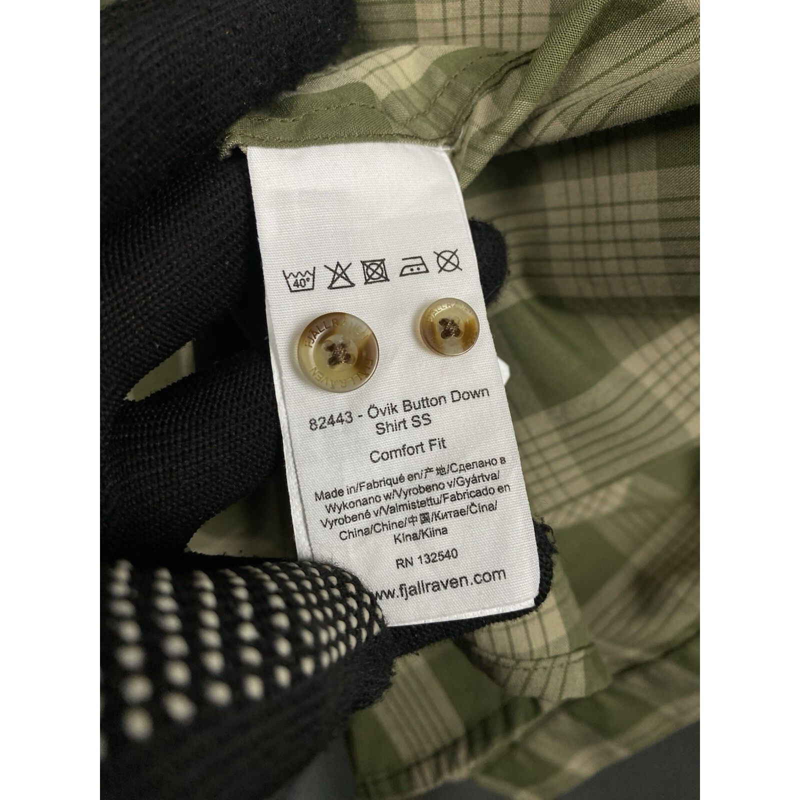 Fjallraven Fjallraven Ovik Men's Green Checked Shortsleeve Shirt Size S Size US S / EU 44-46 / 1 - 12 Thumbnail
