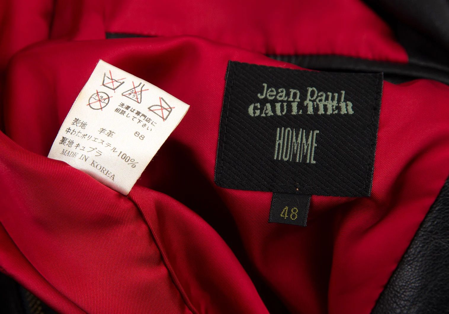 Jean Paul Gaultier Patch Design Lamb Leather Single Rider Jacket Black Size 48 Size US M / EU 48-50 / 2 - 19 Thumbnail