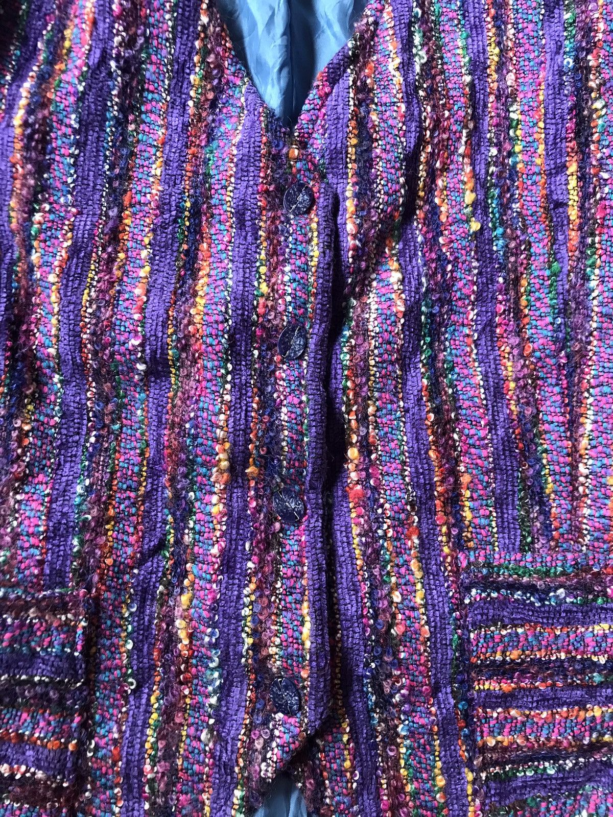Japanese Brand × Vintage VTG Rainbow Stripe Blazer for Women Size M / US 6-8 / IT 42-44 - 7 Thumbnail