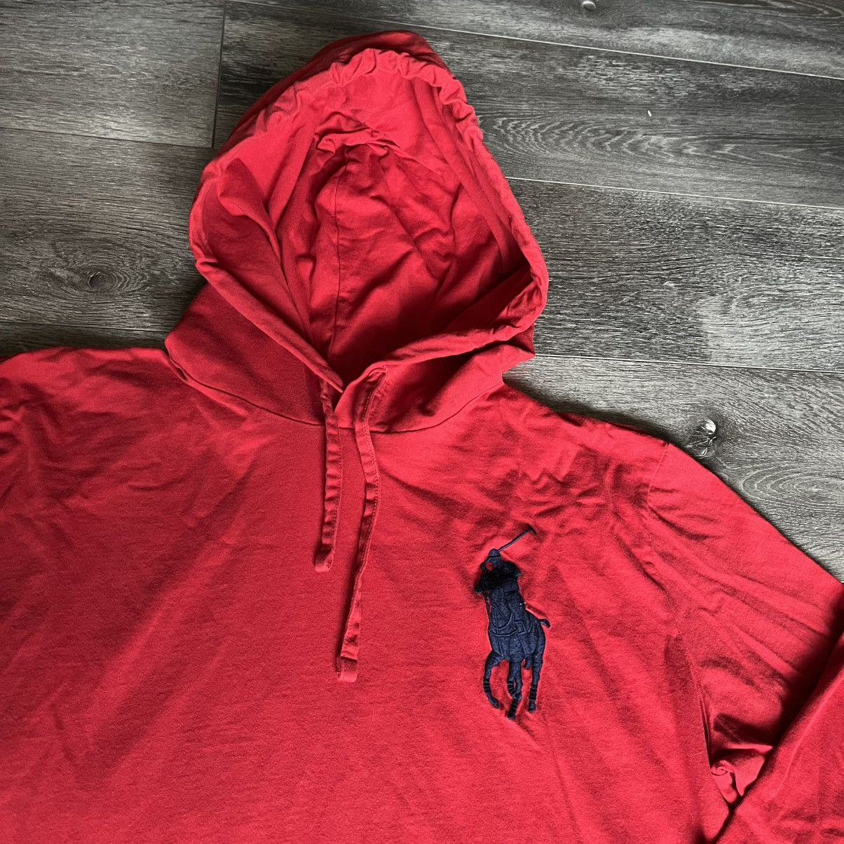 Polo Ralph Lauren × Vintage Vintage Polo Ralph Lauren Big Pony Flag USA Logo Tee Hoodie Size US L / EU 52-54 / 3 - 4 Thumbnail