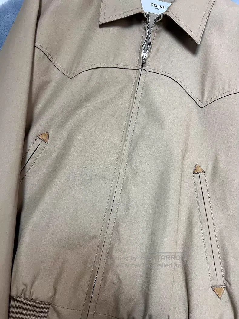 Celine CELINE Khaki Western Arrow Zipper Jacket i Size US XL / EU 56 / 4 - 4 Thumbnail