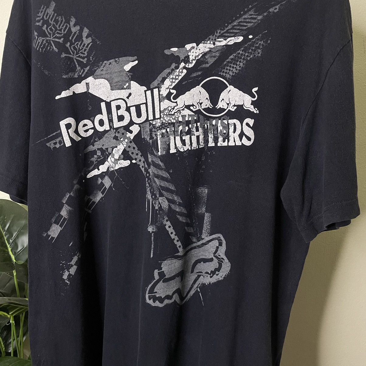 Fox Racing × Red Bull × Vintage Y2K Redbull x Foxracing Motorcross Freestyle Promo T Shirt Size US L / EU 52-54 / 3 - 2 Thumbnail