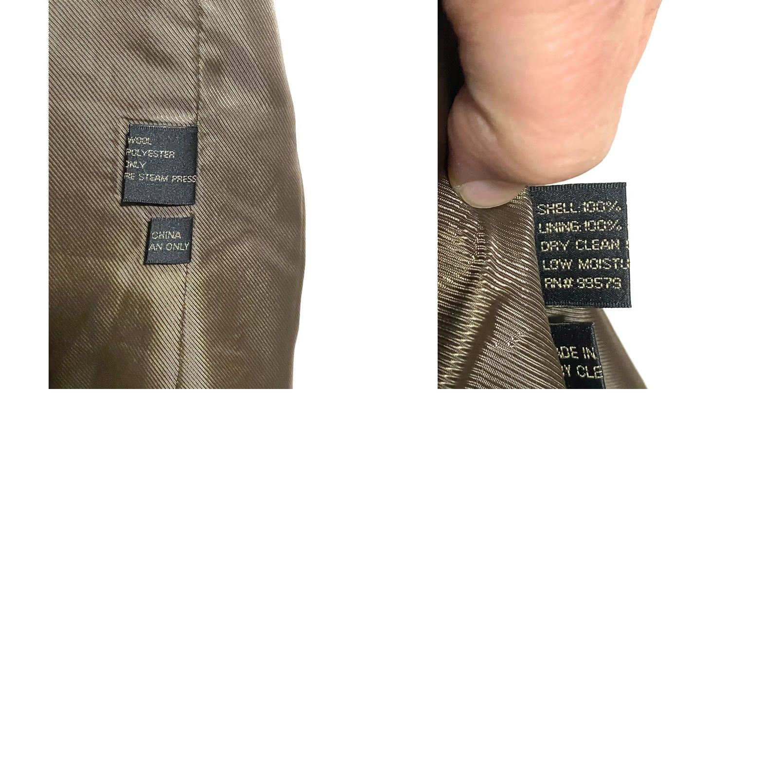 Vintage Montefino Uomo Super 120s Pinstripe Blazer Suit Jacket Men Brown Size 38R - 9 Thumbnail