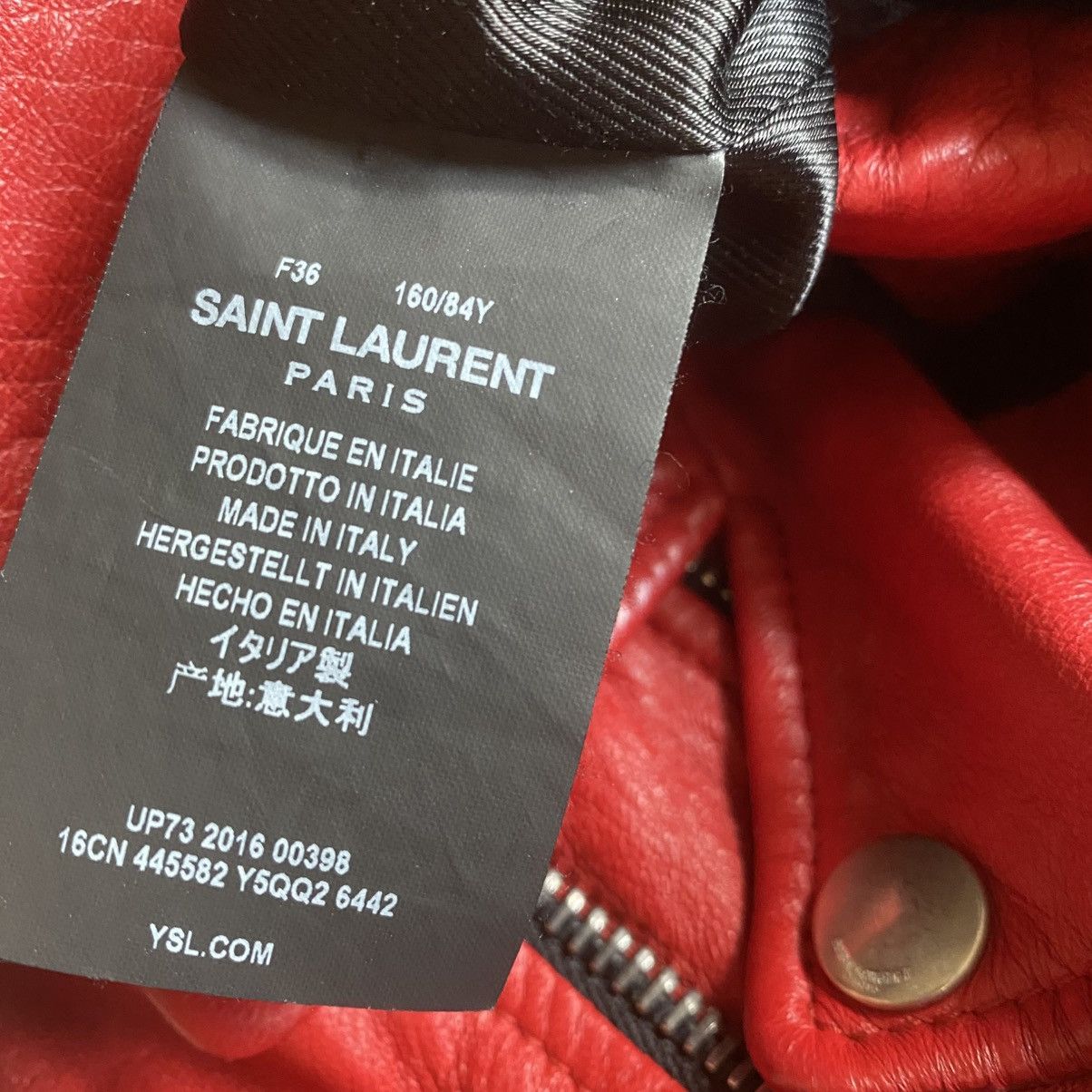 Saint Laurent Paris Fall16 Saint Laurent Biker Jacket Size XS / US 0-2 / IT 36-38 - 9 Thumbnail