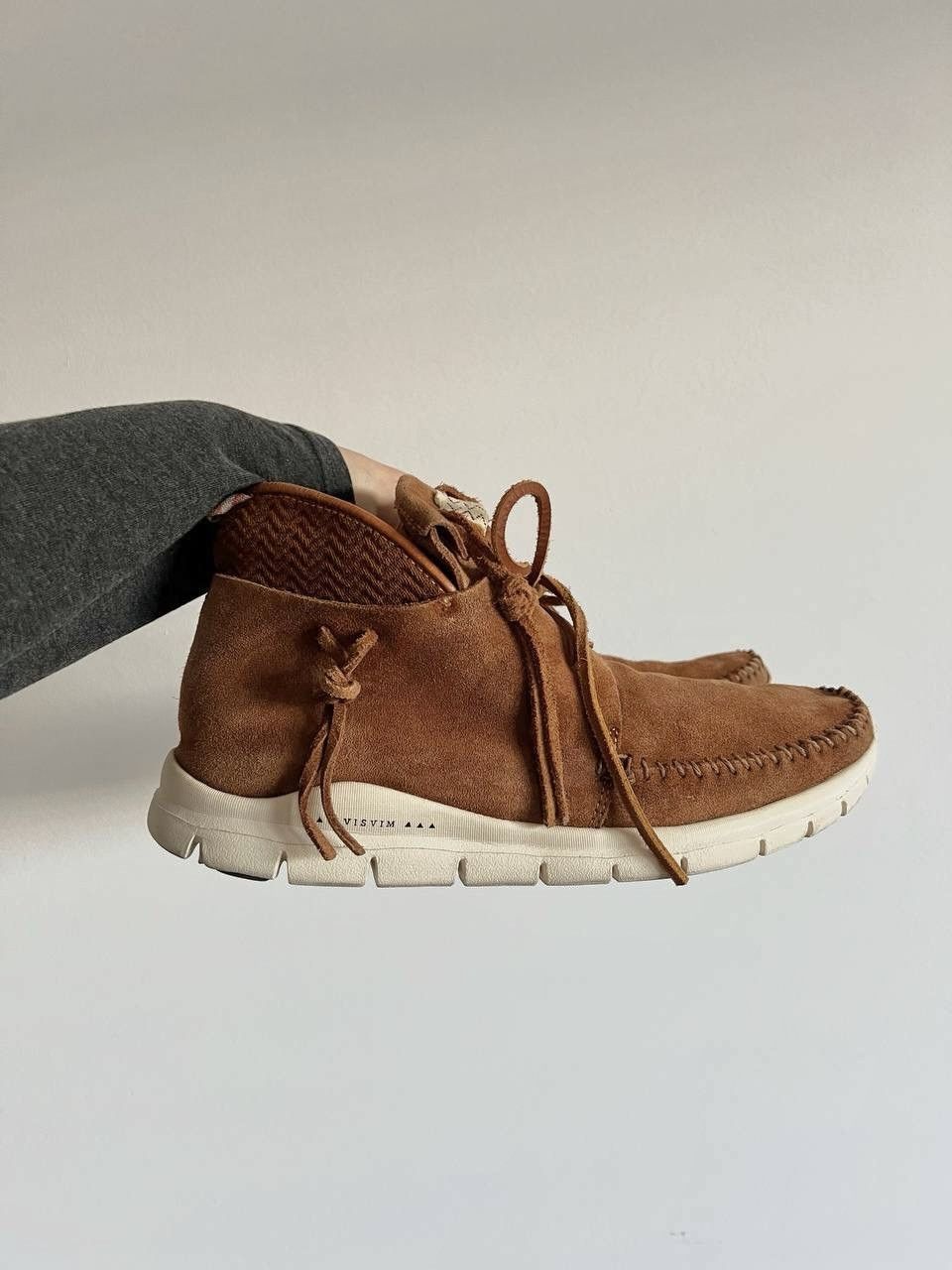 Visvim Ute Moc Trainer Hi-Folk in Brown Suede