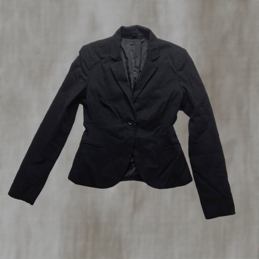 Express VINTAGE Express Women's Blazer Jacket Size 2 Black Business Casual Formal Career Size XS / US 0-2 / IT 36-38 - 1 Thumbnail