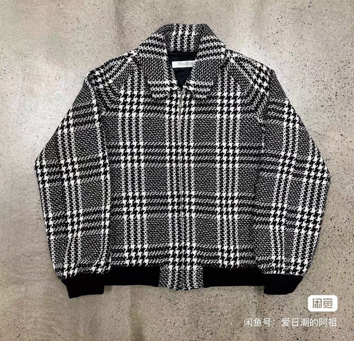 Max Mara Max Mara Wool-Tweed Bomber Jacket Size M / US 6-8 / IT 42-44 - 4 Thumbnail