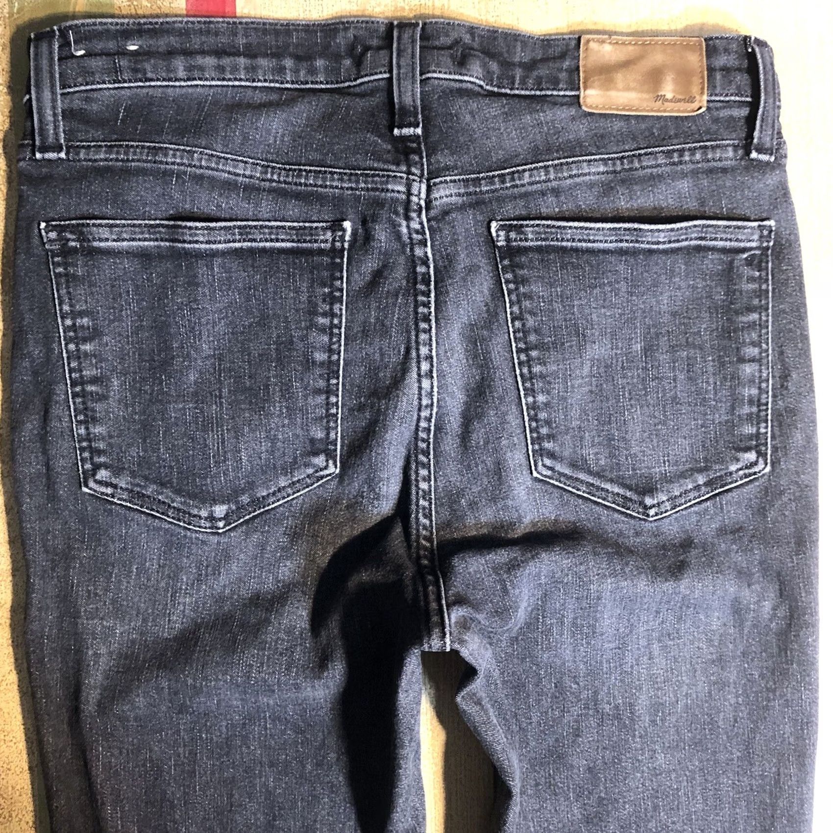 Madewell Madewell Jeans 10'' High Rise Skinny Distressed Denim Black Womens 28 Tall X 28.5 5-Pocket Stretch Slim Size 30" / US 8 / IT 44 - 6 Thumbnail