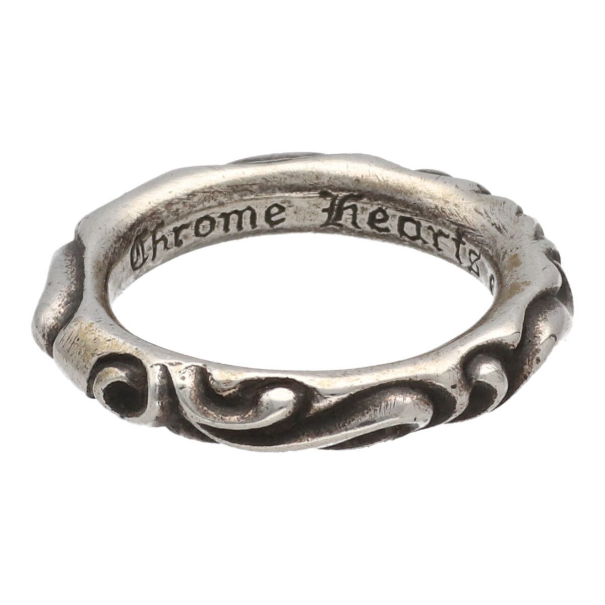 Chrome Hearts RARE SIZE! 10 CHROME HEARTS SCROLL BAND RING silver Size ONE SIZE - 2 Thumbnail