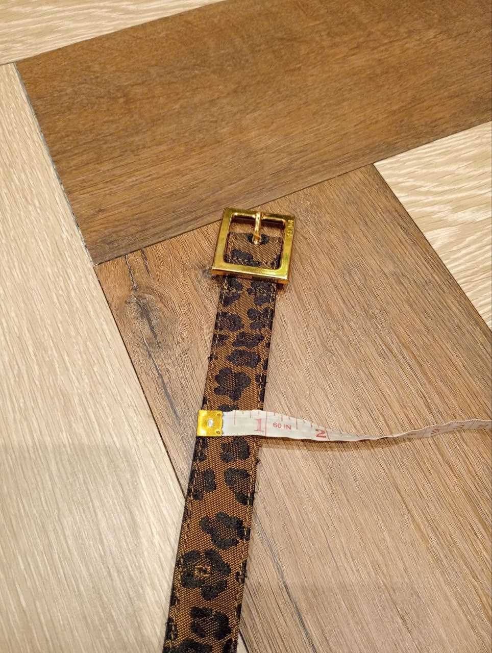 Fendi FENDI RED TEXTURED LEATHER & LEOPARD BELT Size ONE SIZE - 13 Thumbnail