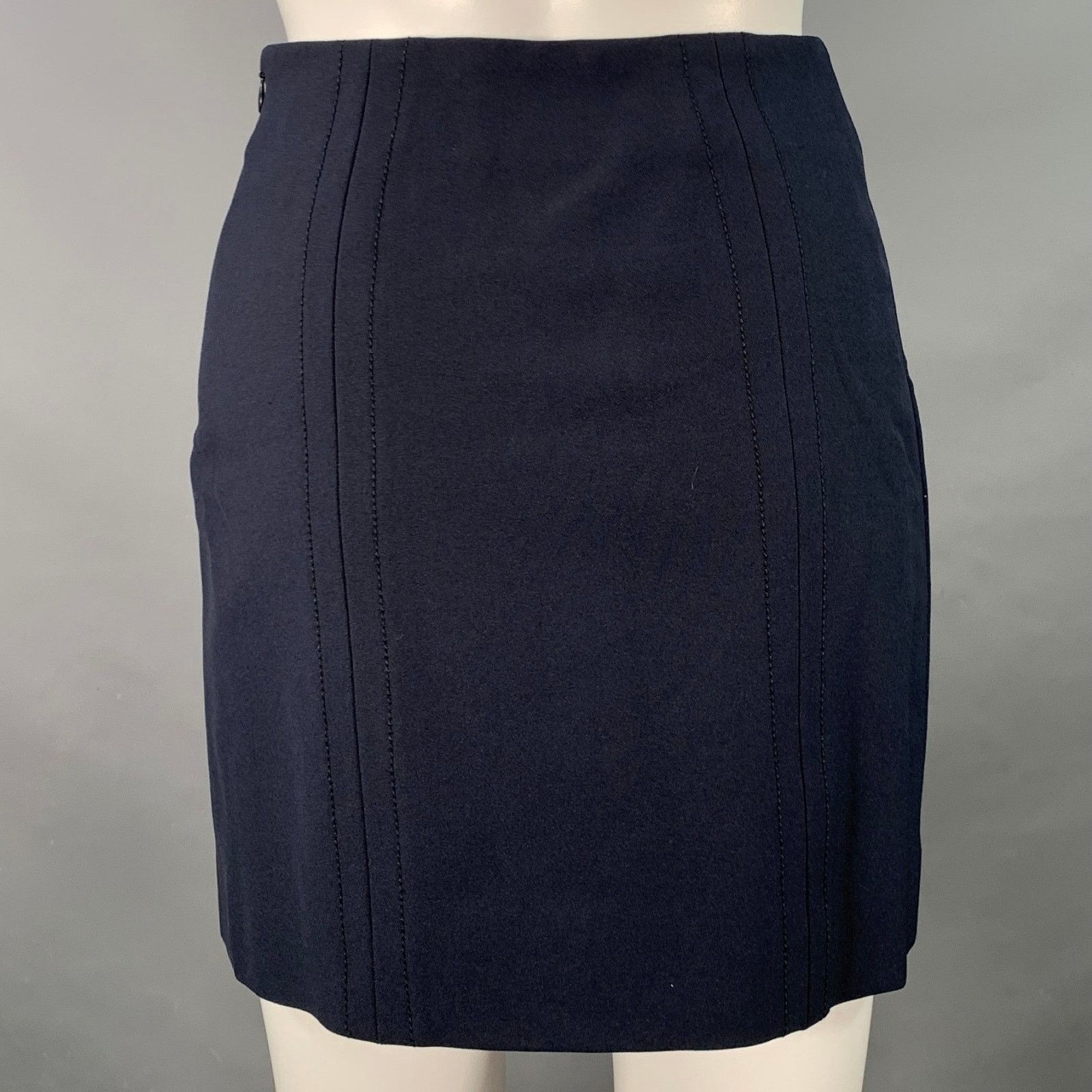 Other Navy Polyamide Blend Single Breasted Blazer Mini Skirt Set Size 27" / US 4 / IT 40 - 5 Thumbnail
