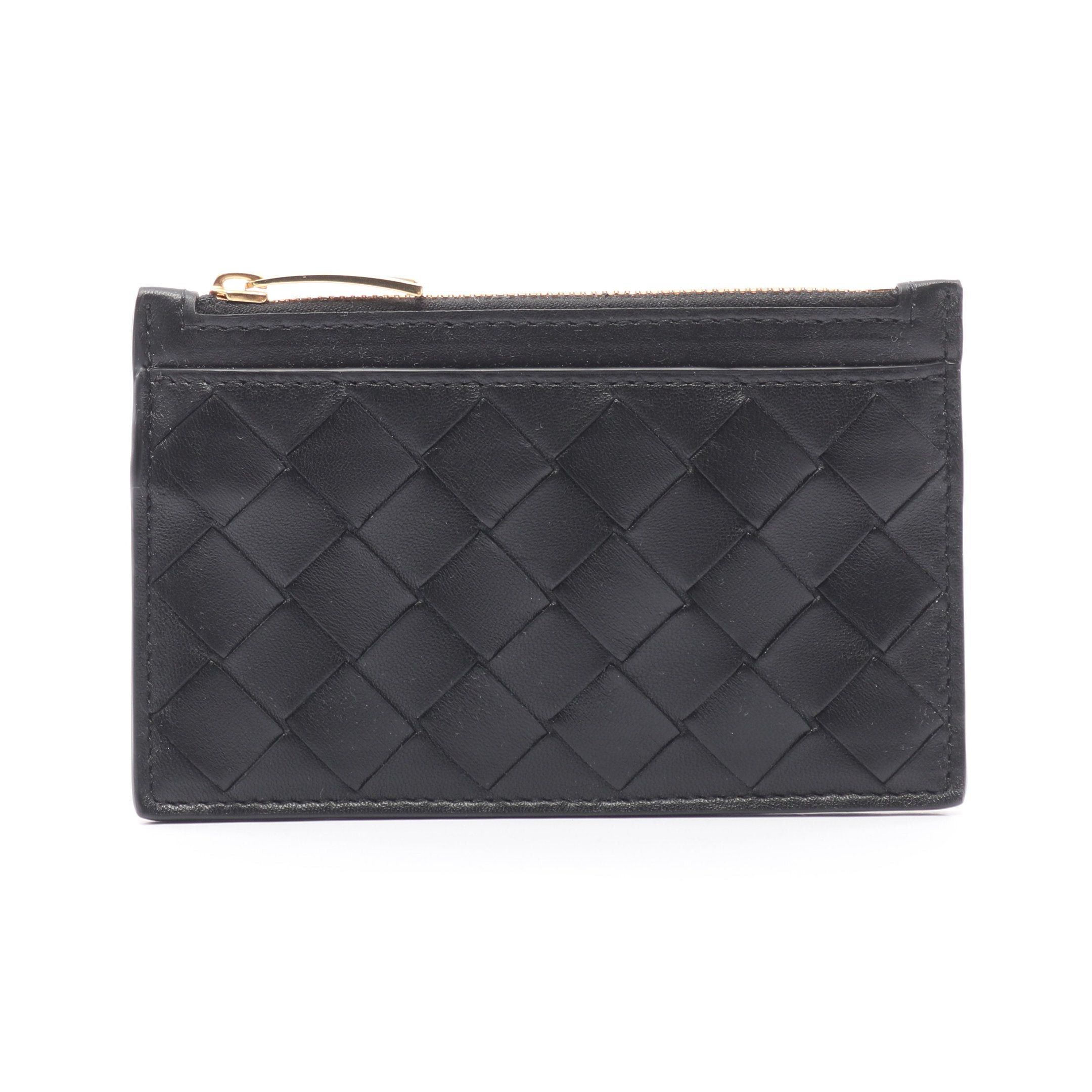 Bottega Veneta Bottega Veneta Intrecciato Coin Purse Leather Black Size ONE SIZE - 1 Thumbnail
