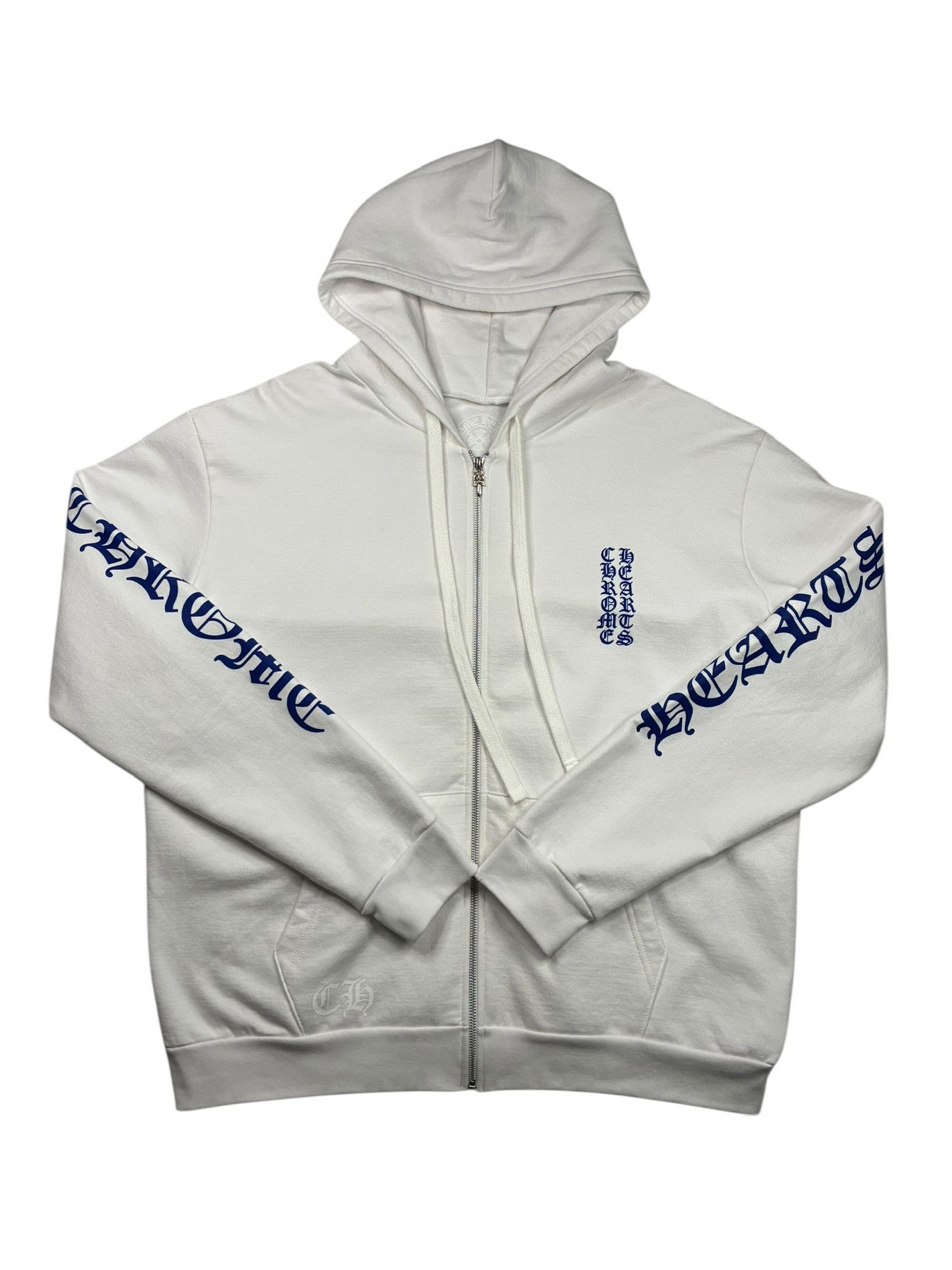 Chrome Hearts Chrome Hearts Vertical Logo Zip Up Hoodie "white" Size US L / EU 52-54 / 3 - 1 Thumbnail