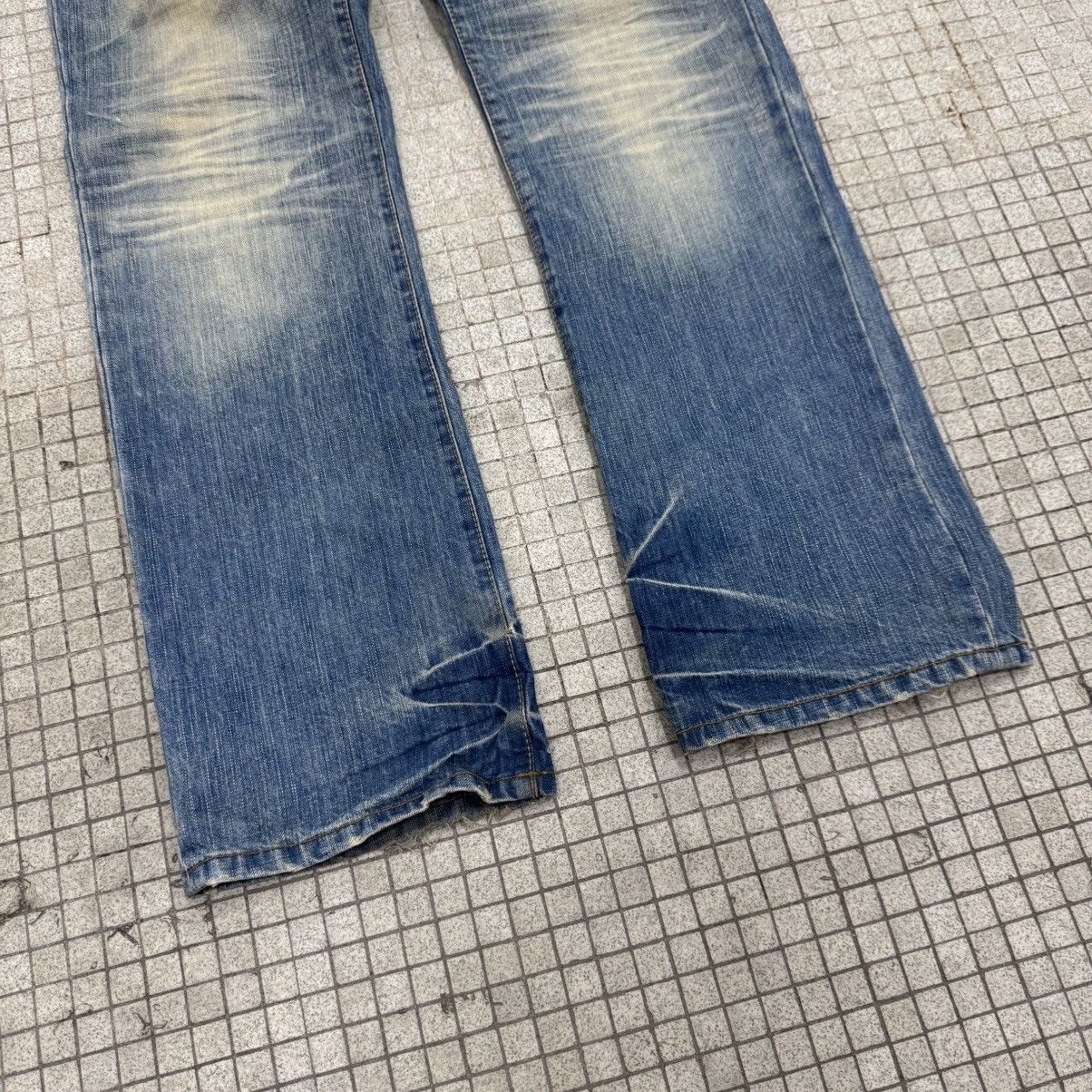 Japanese Brand 2000s Oniarai Embroidery Flame Demon Japanese Jeans Size US 33 - 3 Thumbnail