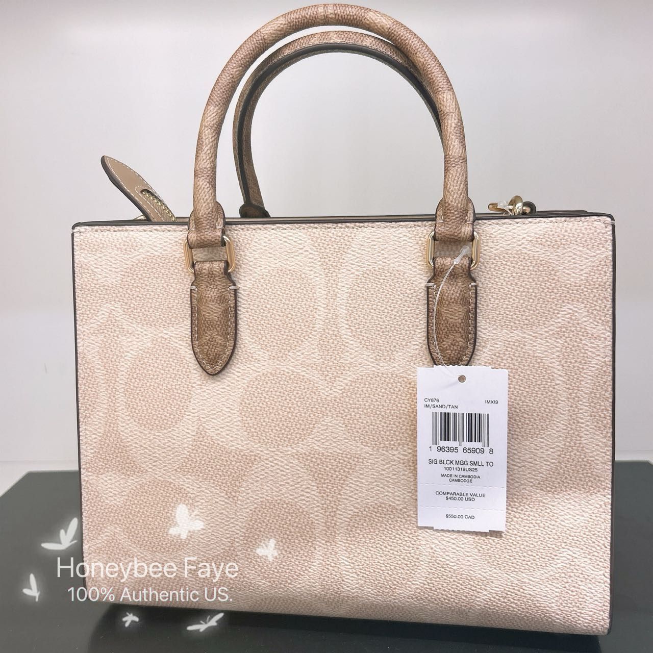 Coach Maggie Small Tote Bag In Blocked Signature Canvas CY676 Size ONE SIZE - 4 Thumbnail