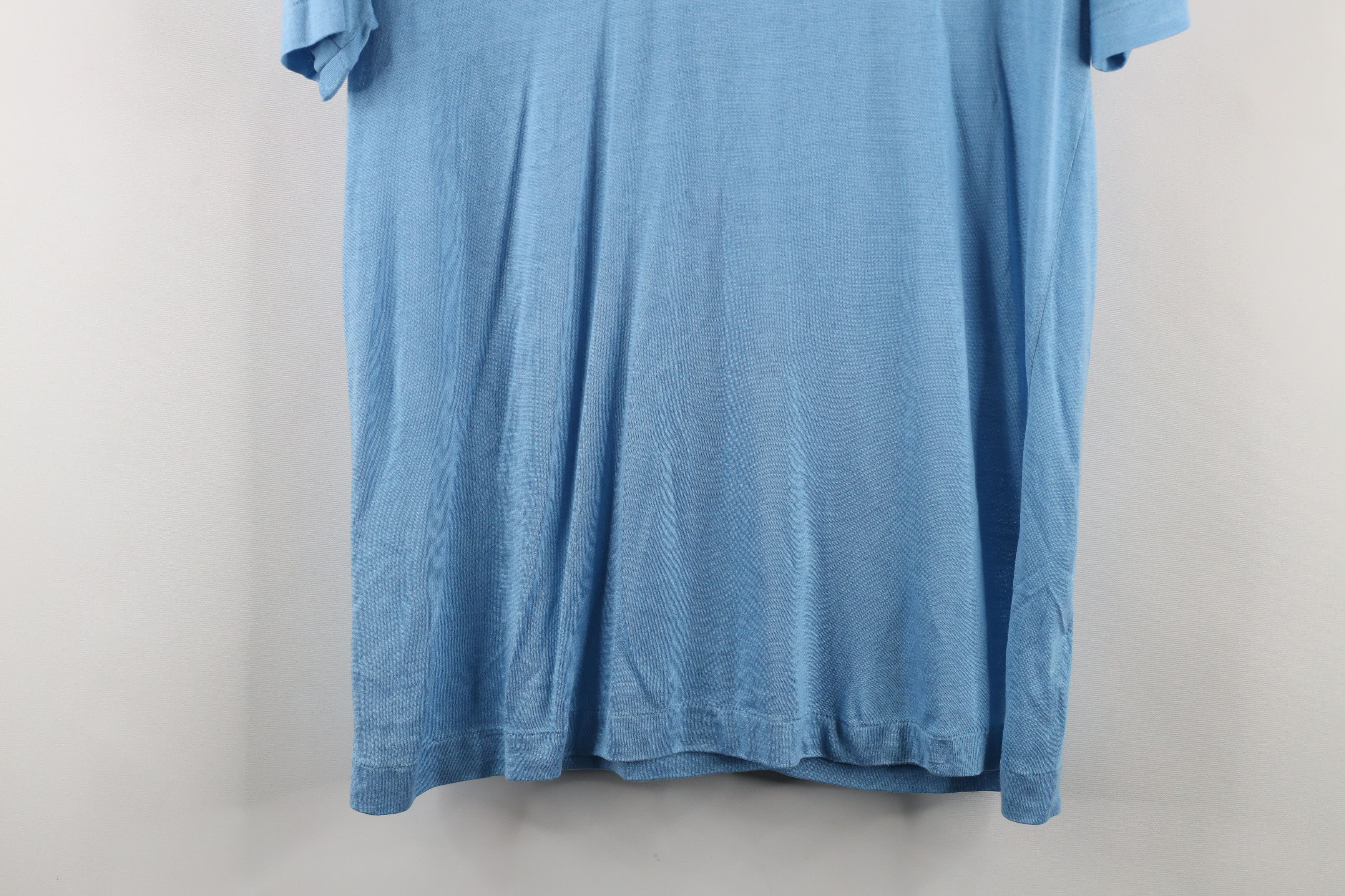 Vintage Vintage 60s 70s Streetwear Polo Shirt Carolina Blue USA Size US M / EU 48-50 / 2 - 12 Thumbnail