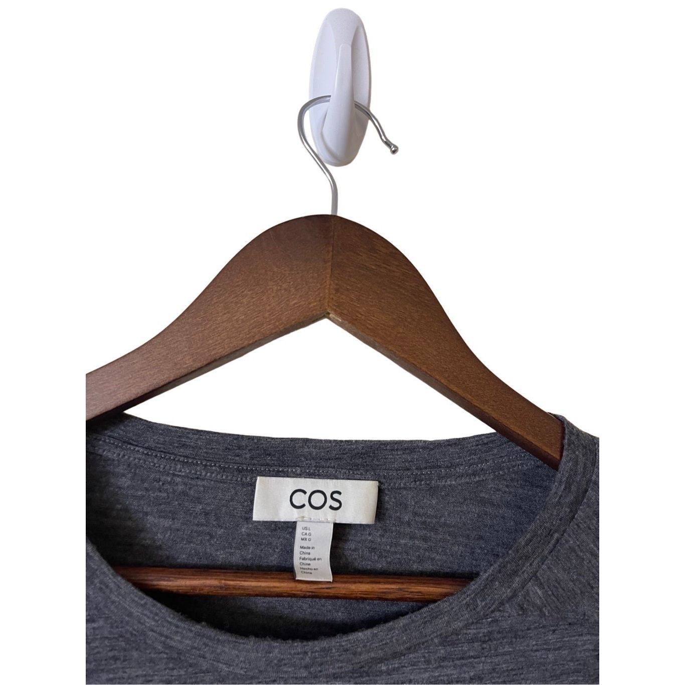 Cos COS 100% Wool Grey Crewneck Long Sleeve Lightweight Sweater Size US L / EU 52-54 / 3 - 7 Thumbnail