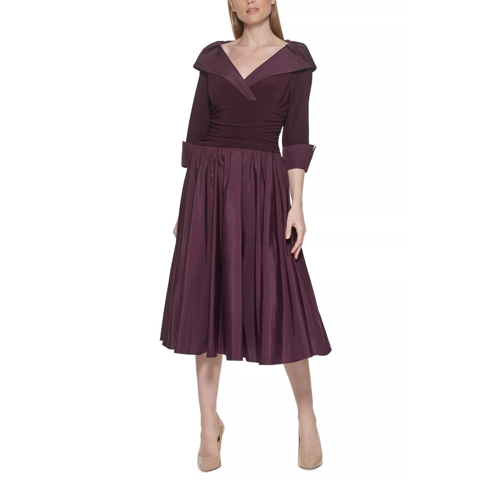 Other Jessica Howard Womens Purple 3/4-Sleeve Fit & Flare 4P Size S / US 4 / IT 40 - 1 Thumbnail