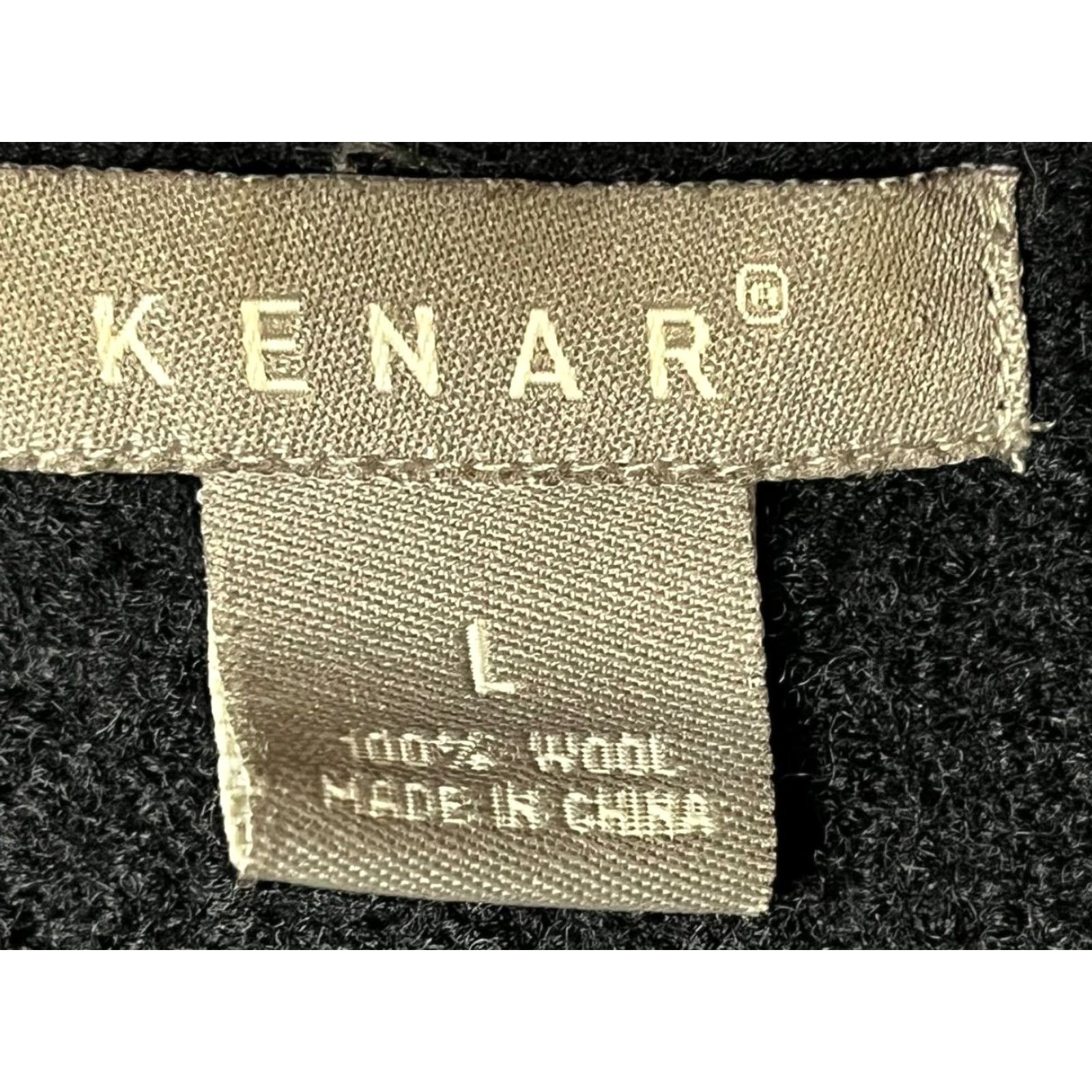 Vintage Kenar Blazer Women Black Size L 100% Wool Jacket Solid 1 Piece Blazer Size L / US 10 / IT 46 - 6 Thumbnail