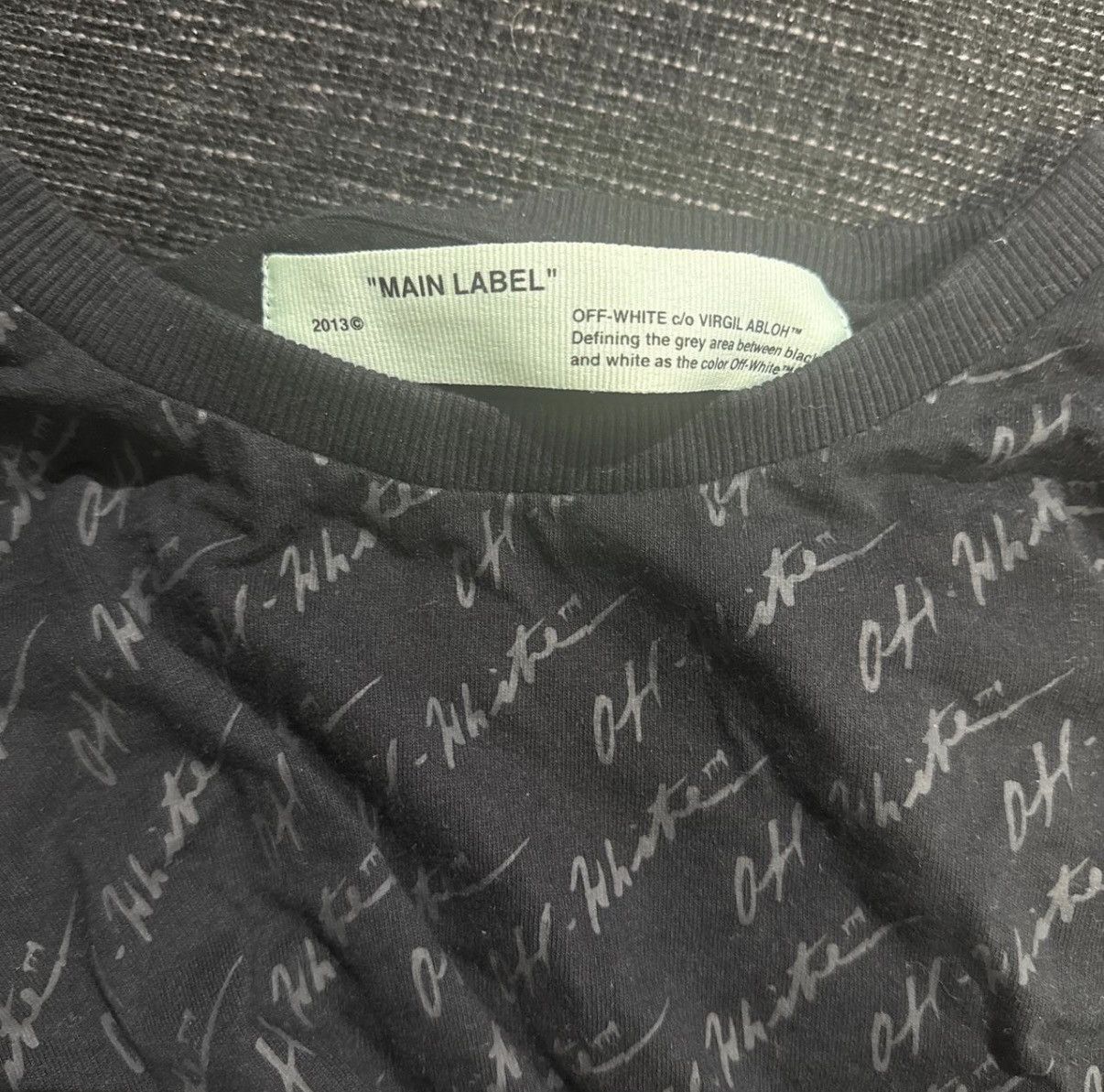 Off-White Off White logo everywhere black tee shirt Size US XL / EU 56 / 4 - 6 Thumbnail