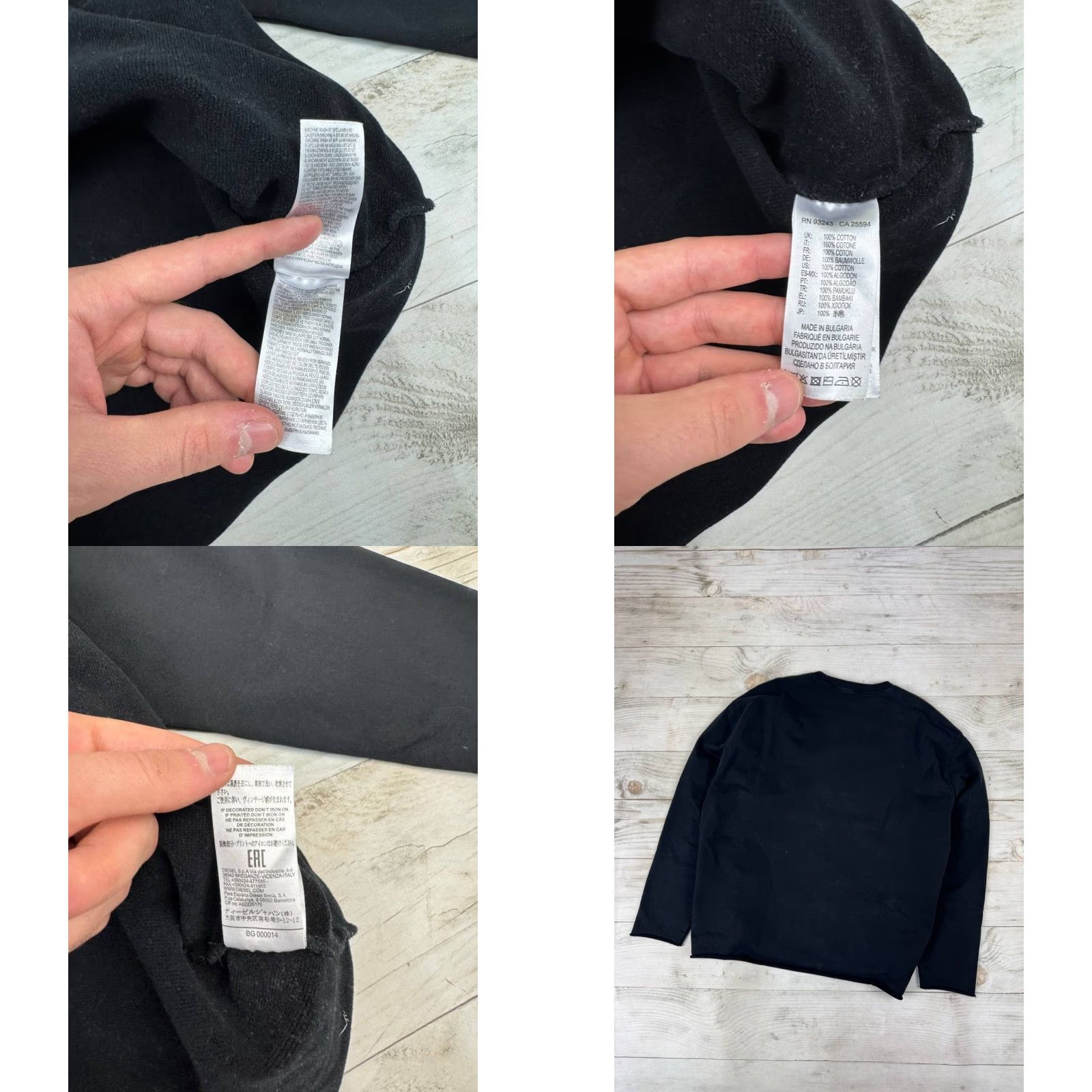 Diesel VINTAGE Diesel Sweatshirt Oversized Big Logo Y2K Men Size M Black Size US M / EU 48-50 / 2 - 8 Thumbnail
