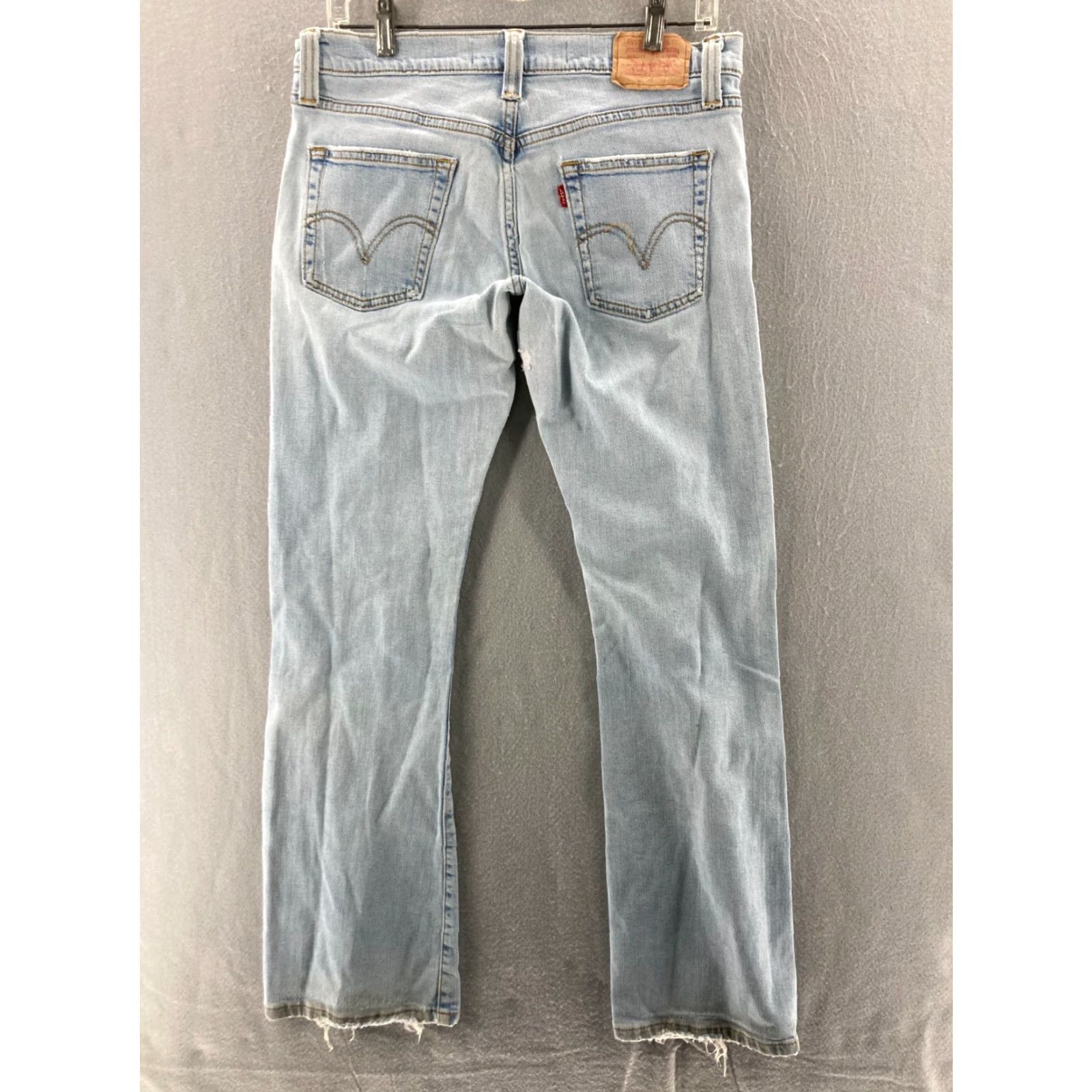 Levi's VINTAGE Levi's 513 Bootcut Jeans Womens 7 M Distressed Light Wash Blue Y2K Size 28" / US 6 / IT 42 - 7 Thumbnail