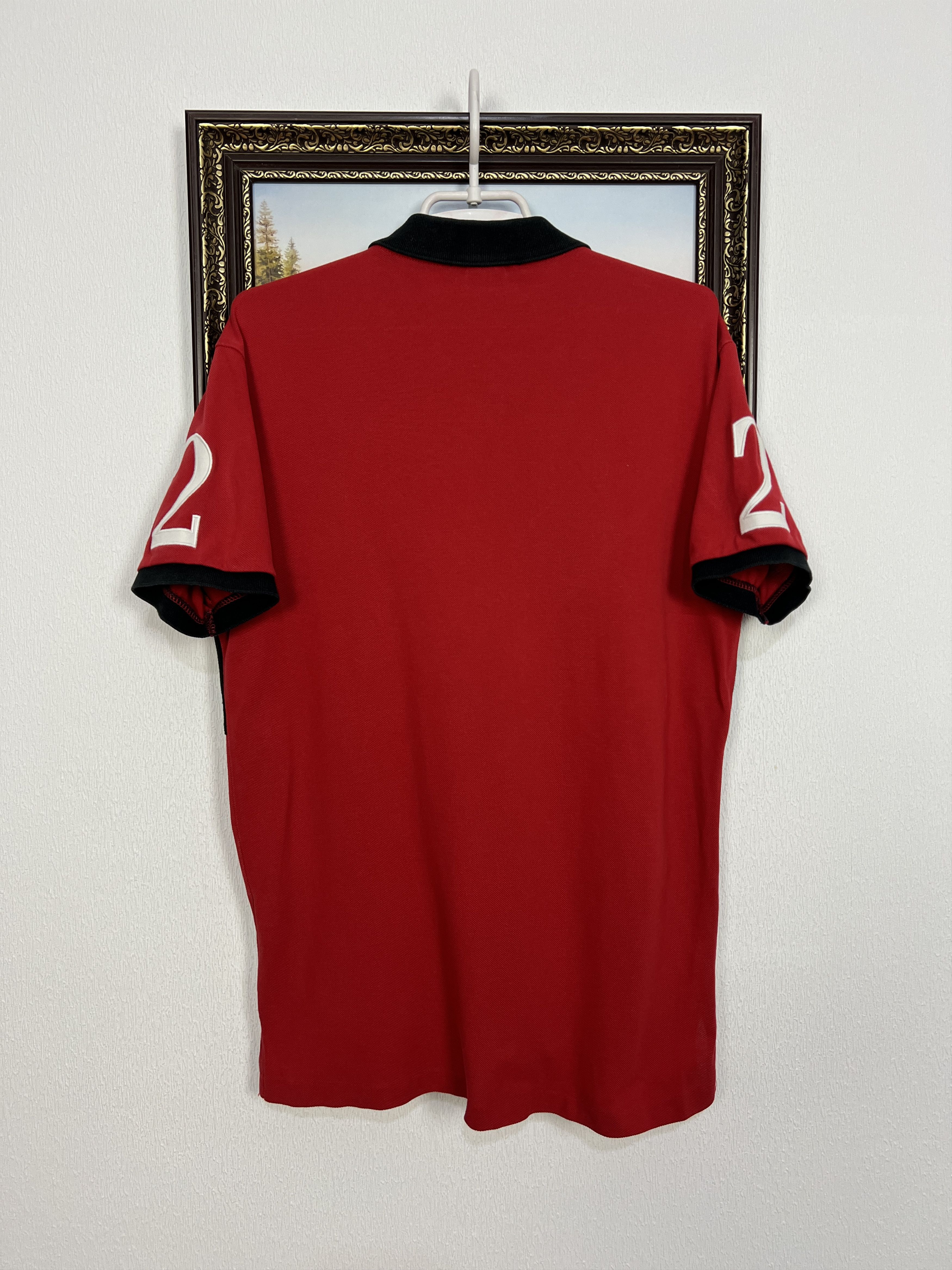 Polo Ralph Lauren Black Watch Red Mens Jersey Shirt Big Logo Spell Out Size US M / EU 48-50 / 2 - 8 Thumbnail