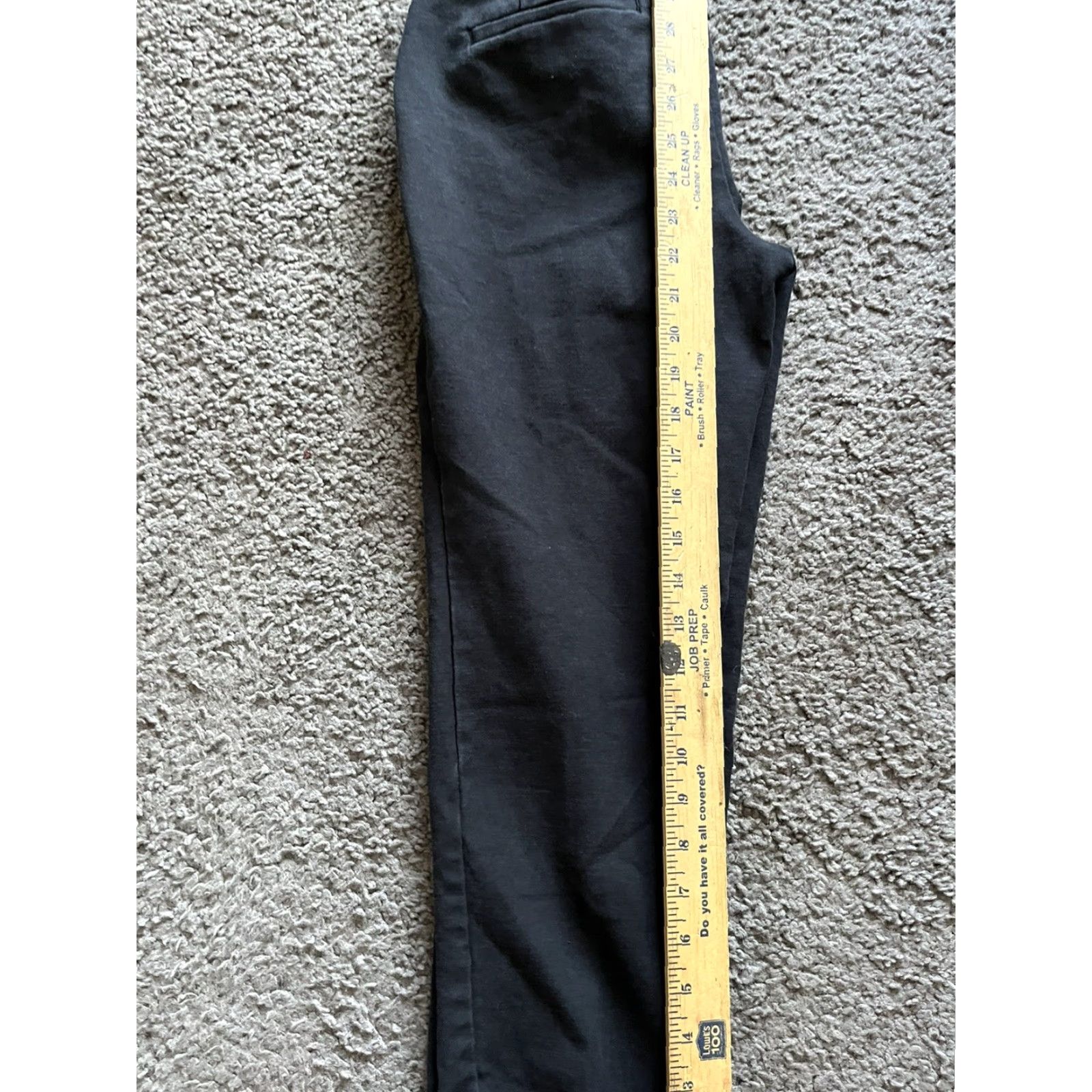 Loft VINTAGE LOFT Womens Cropped Pants Sz 0 Mid Rise Black Cotton Blend 24.5 Inseam Casual Style Women Size 25" / US 0 / IT 36 - 7 Thumbnail