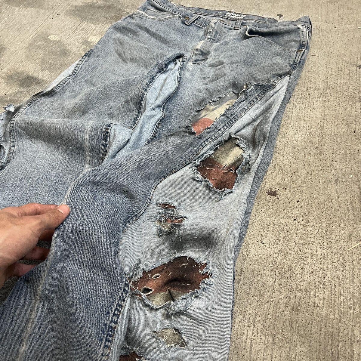 Other Stone Studios Flared American Flag Burned Jeans Size US 36 / EU 52 - 4 Thumbnail