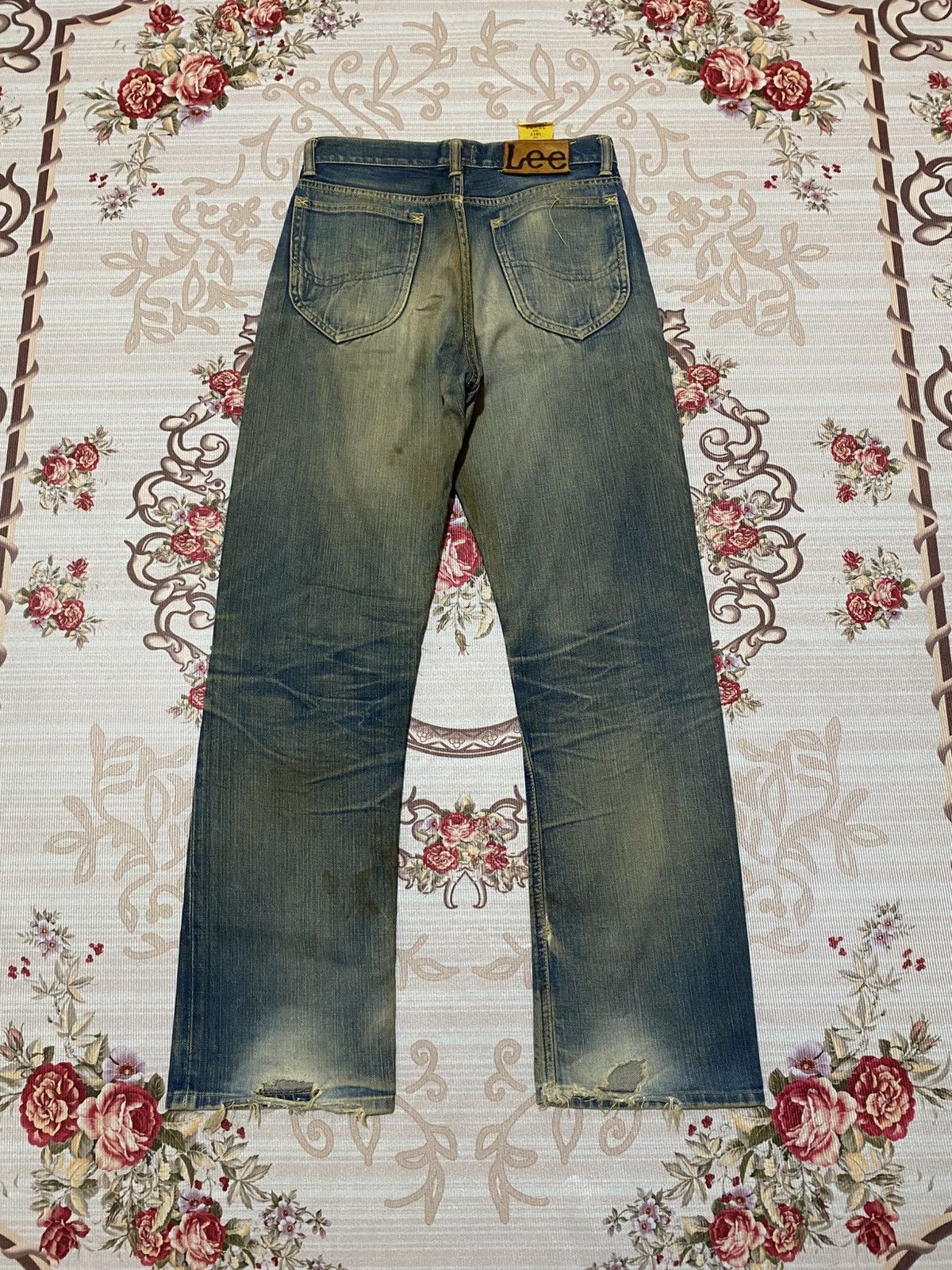 Lee 40s Repro Lee Cowboy Distressed Selvedge Denim Size US 29 - 15 Thumbnail