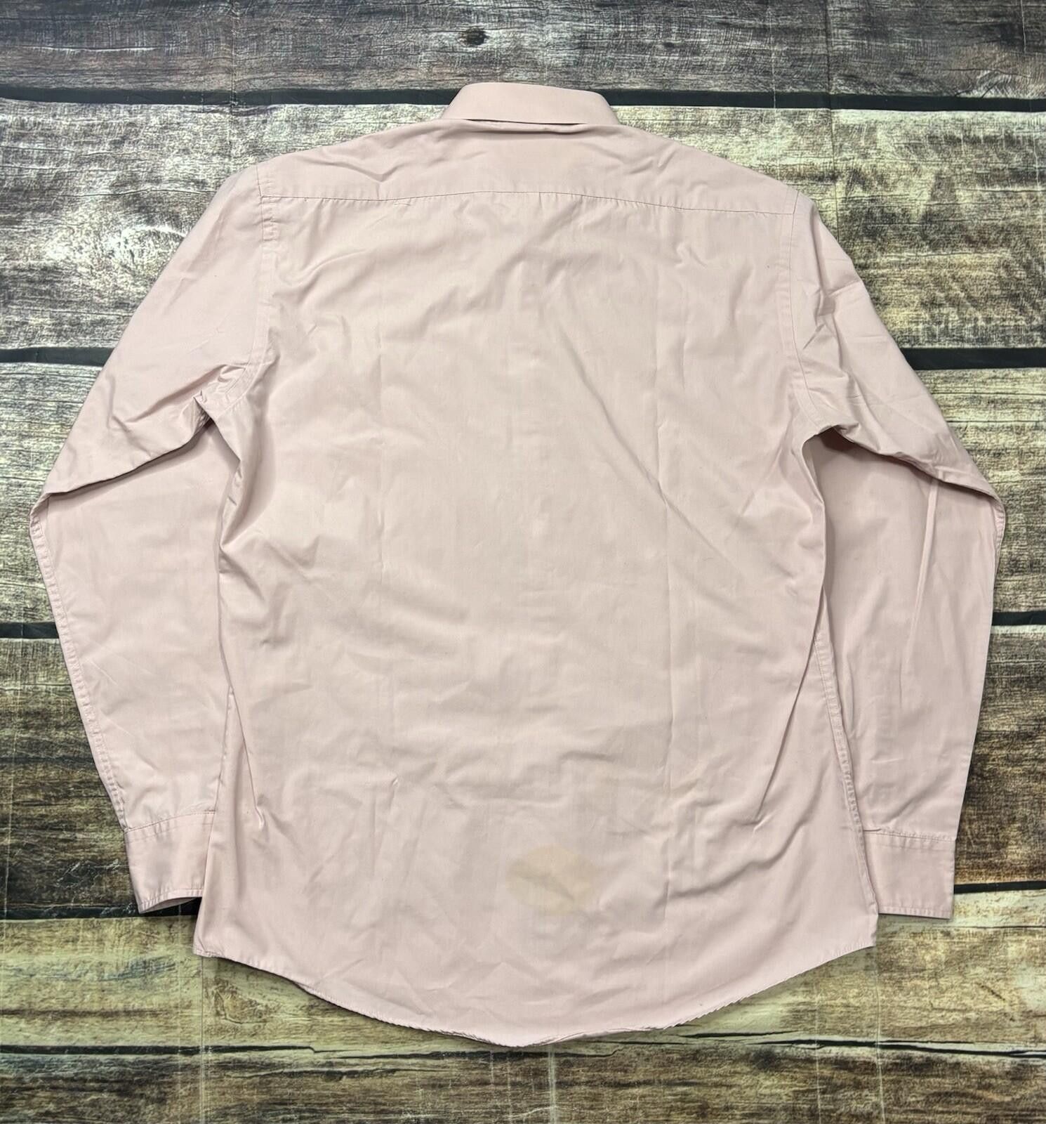 Saint Laurent Paris VTG Yves Saint Laurent Shirt Mens 15.5 34/35 Button Down Size 38R - 3 Thumbnail
