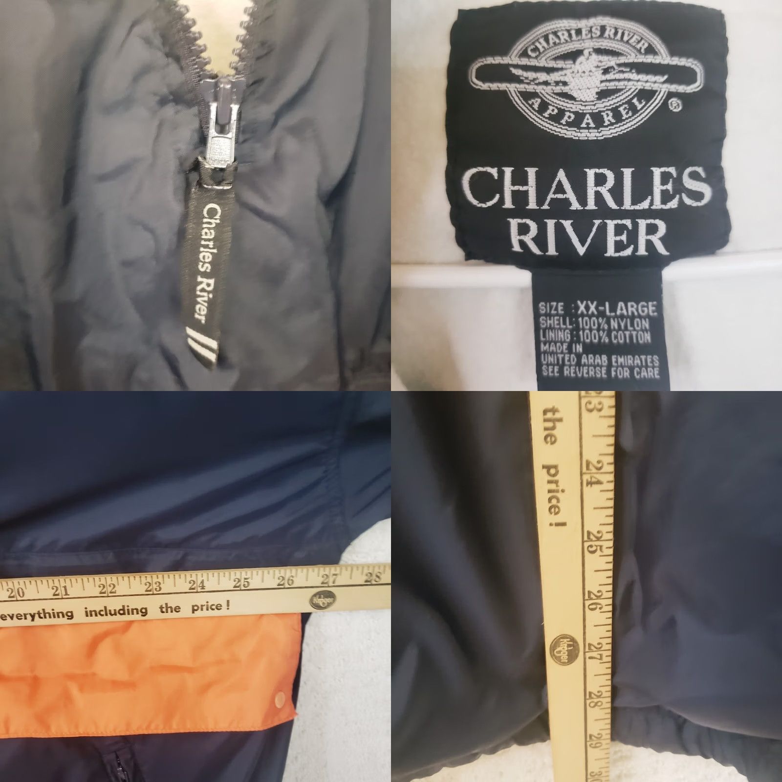 Vintage Charles River Windbreaker Hooded Jacket Men's 2XL Clemson Tigers Orange Black Logo Zipper Embroidered Mid-Length Coat Coat/Outerwear Jacket Size US XXL / EU 58 / 5 - 10 Thumbnail