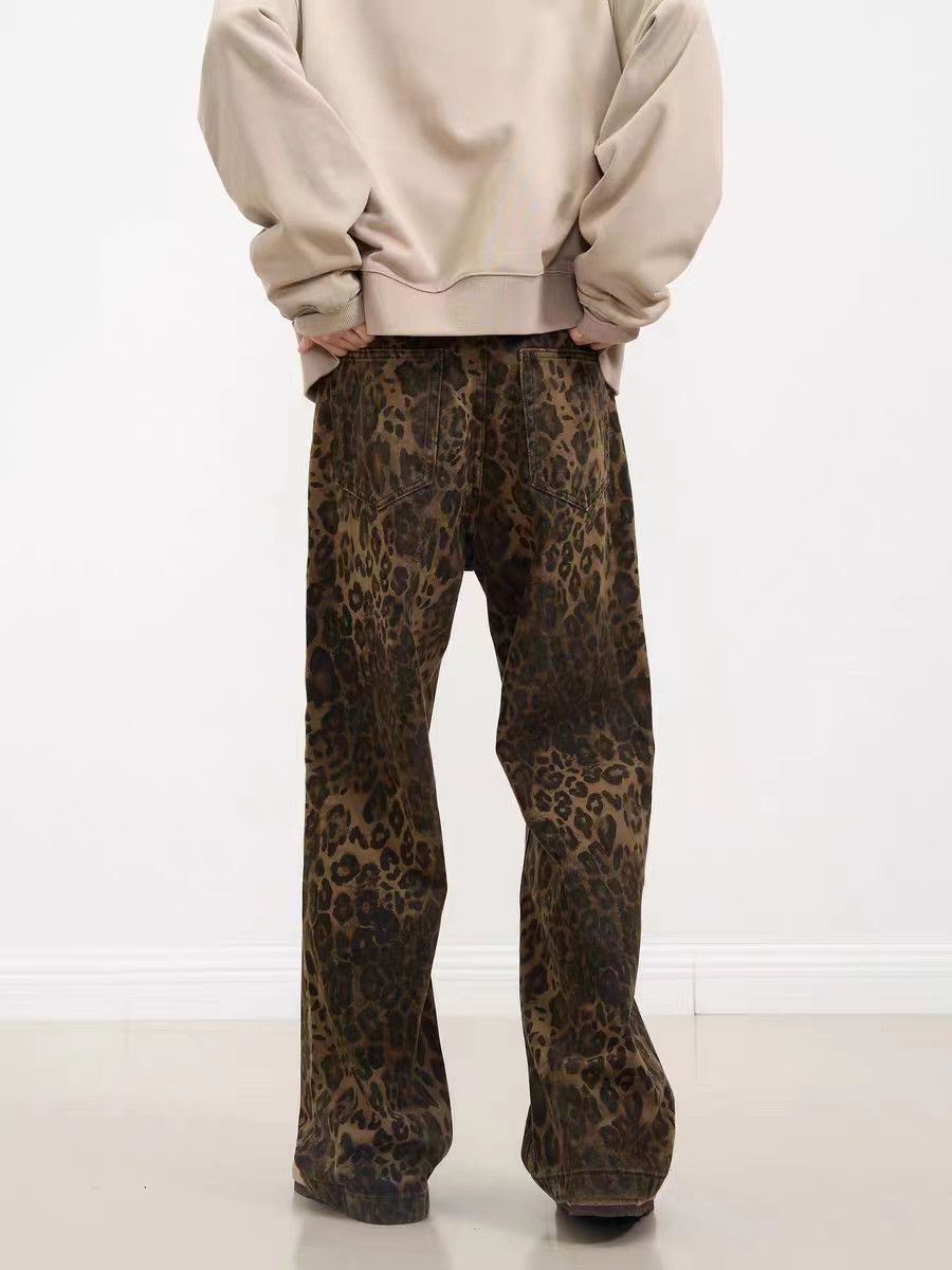 Japanese Brand × Jean Vintage leopard print straight leg jeans Size US 33 - 3 Thumbnail