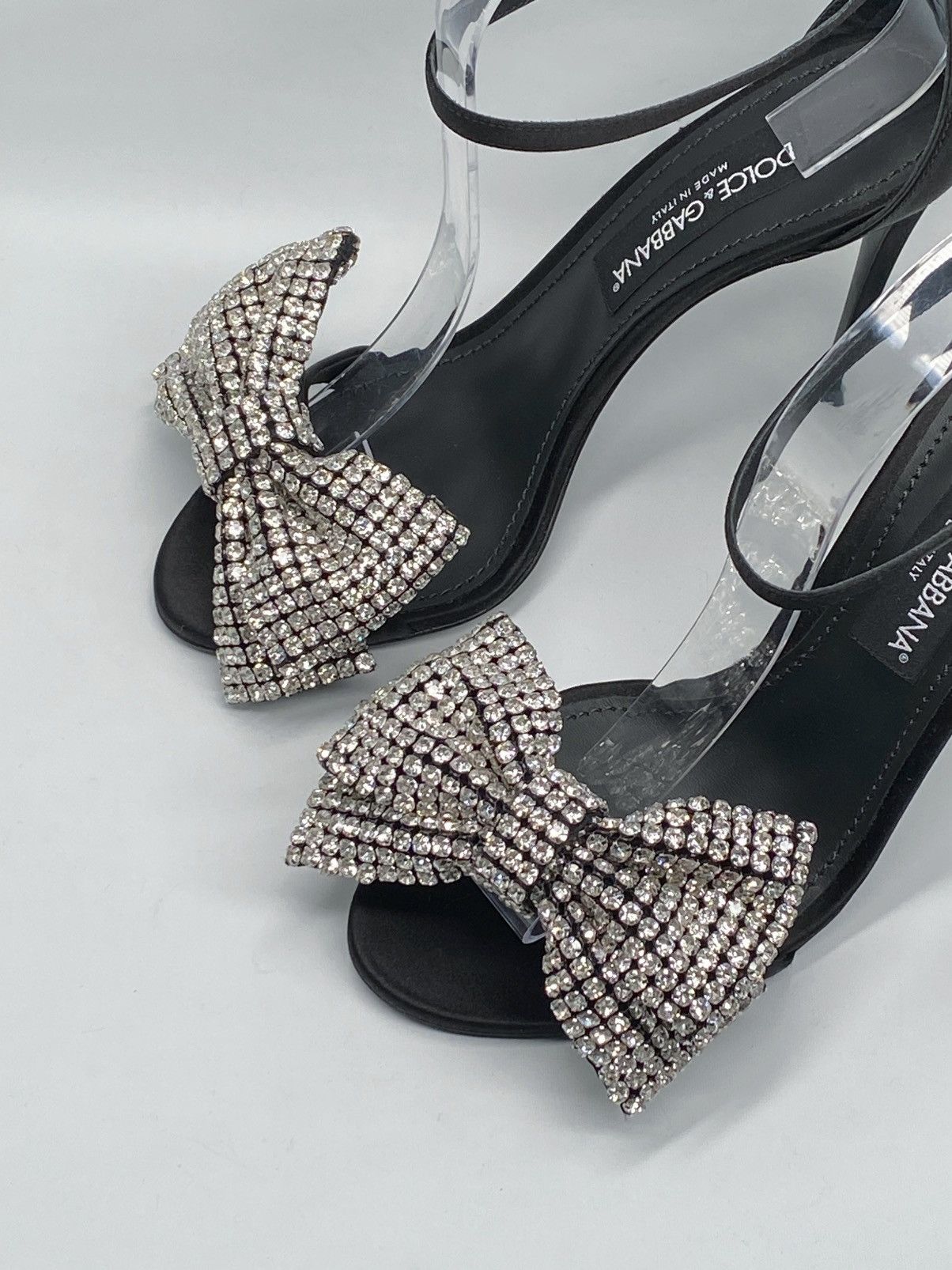 Dolce & Gabbana Dolce&Gabbana 100MM Crystal-Embellished Bow Sandals size 39 Size US 9 / IT 39 - 8 Thumbnail